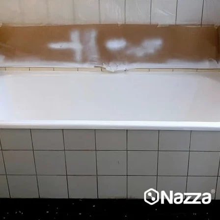 Nazza Esmalte para Bañera de Dos Componentes - Pintura para Bañeras y Sanitarios de color Blanco en 1L - Kit de Reparación de Bañera 800ml+200ml (A+B) - Acabado Brillante