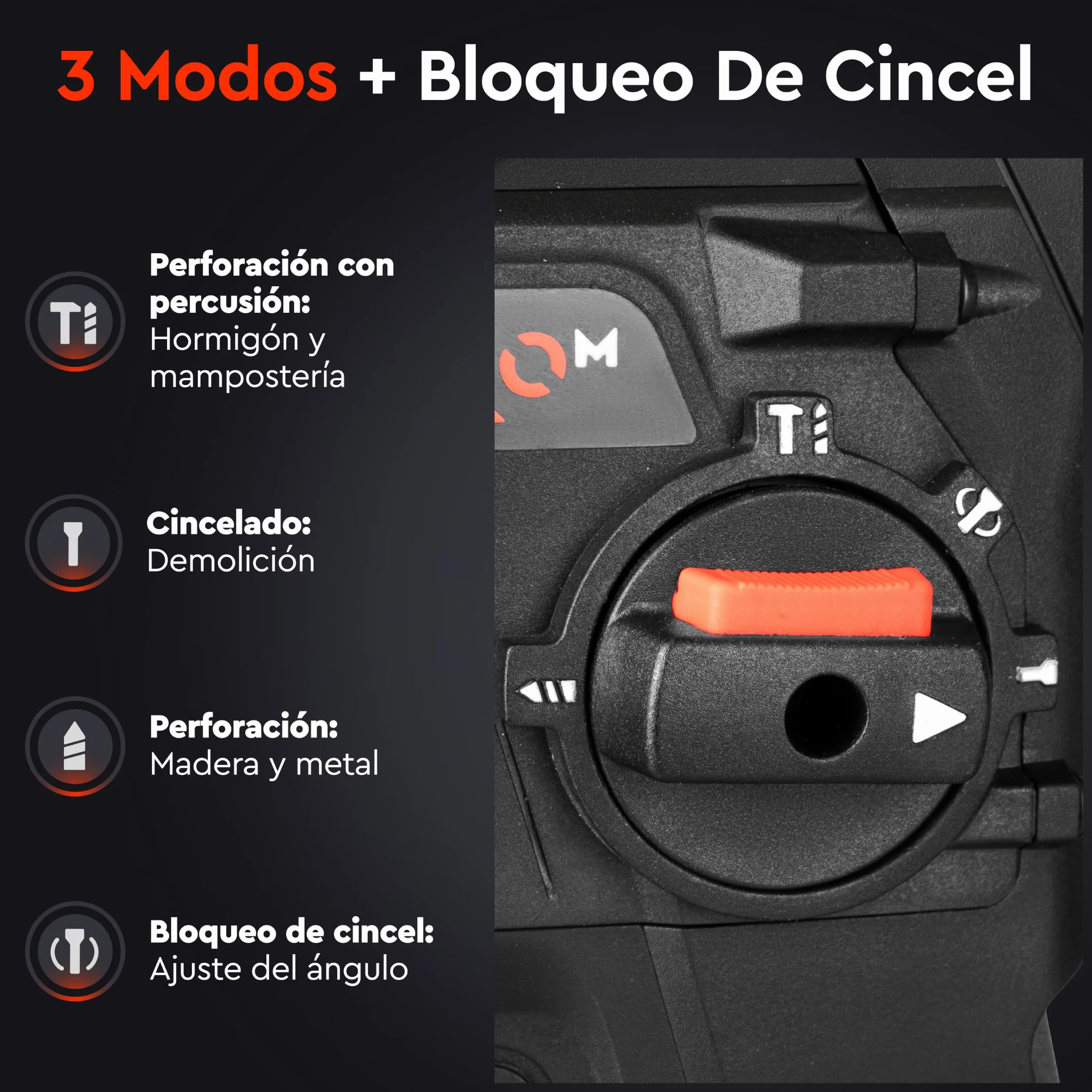 Martillo Perforador SDS Plus 20V Brushless con Batería 4Ah y Cargador, 4J, Ø26 mm Hormigón Armado, Antivibración, Protección Antirretroceso, DHR-203 BCX