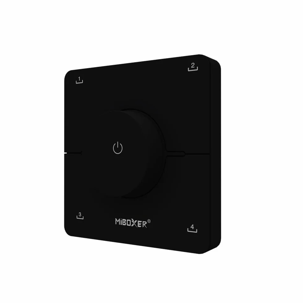LGIDTECH K0 K0-B - Mando a distancia giratorio CCT, compatible con Miboxer FUT035 FUT035S+ FUT019, etc. (negro)