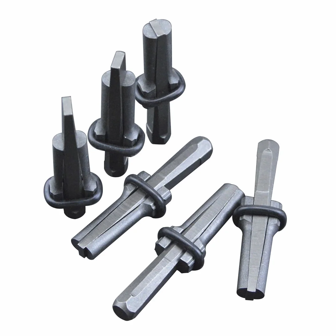 QWORK® Cuñas de cuña y plumas de grado industrial de 9/16 pulgadas para hormigón, mármol, granito, piedra, herramientas manuales (2)