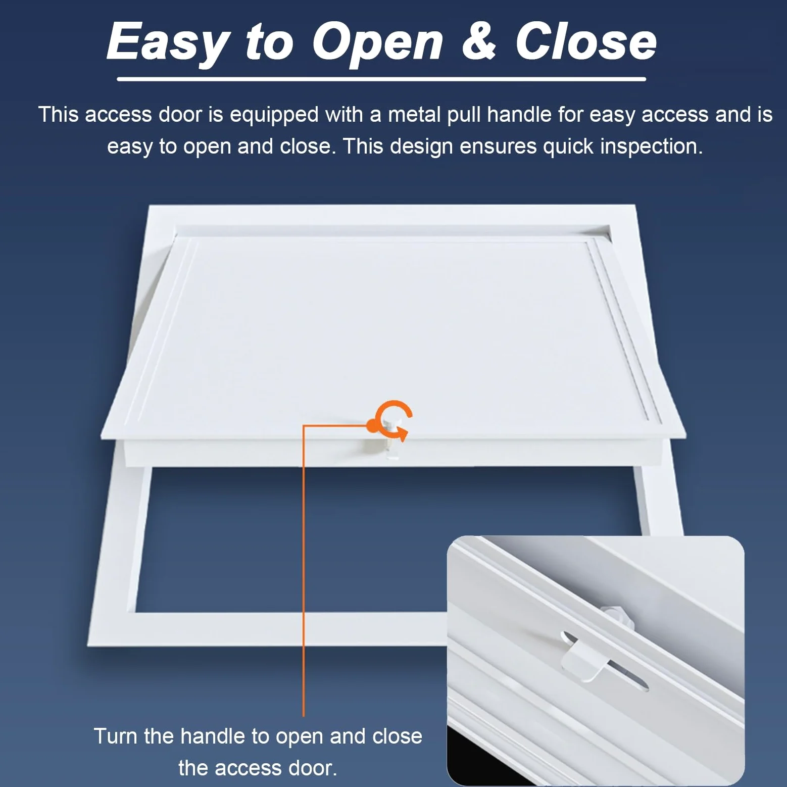 WDJBPSH Trampilla Pladur Puerta de Acceso Metálica Impermeable para Ducha Baño, Trampa al RAS para Tabiquería Seca con Cierre Giratorio(12x20in/300x500mm)