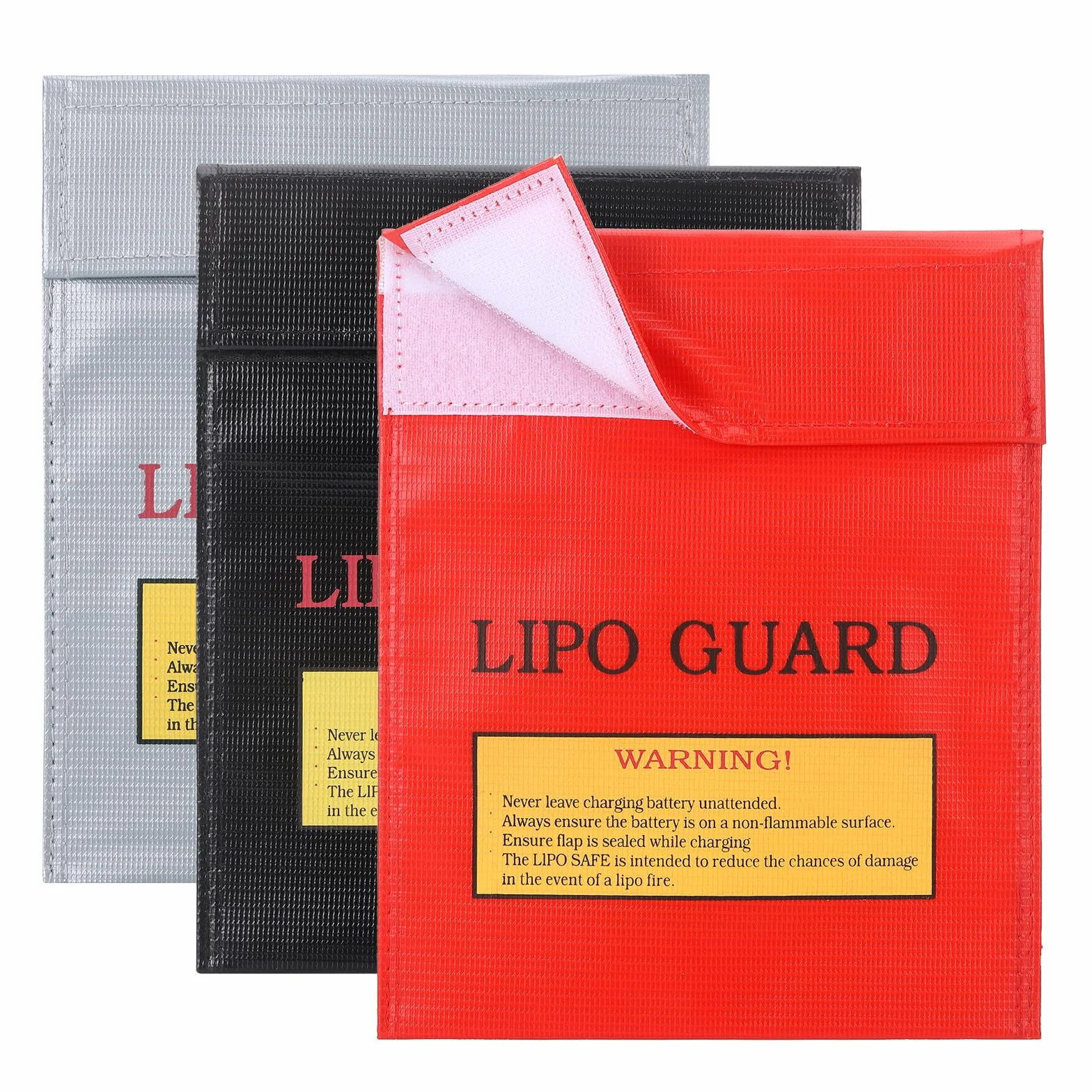 3 Piezas Bolsa Ignífuga para Documentos, 22,5 x 18,5cm Bolsa Impermeable Documentos, Bolsa de Seguridad Ignífuga para Almacenar Baterías, Dinero en Efectivo, Pasaportes, Joyas
