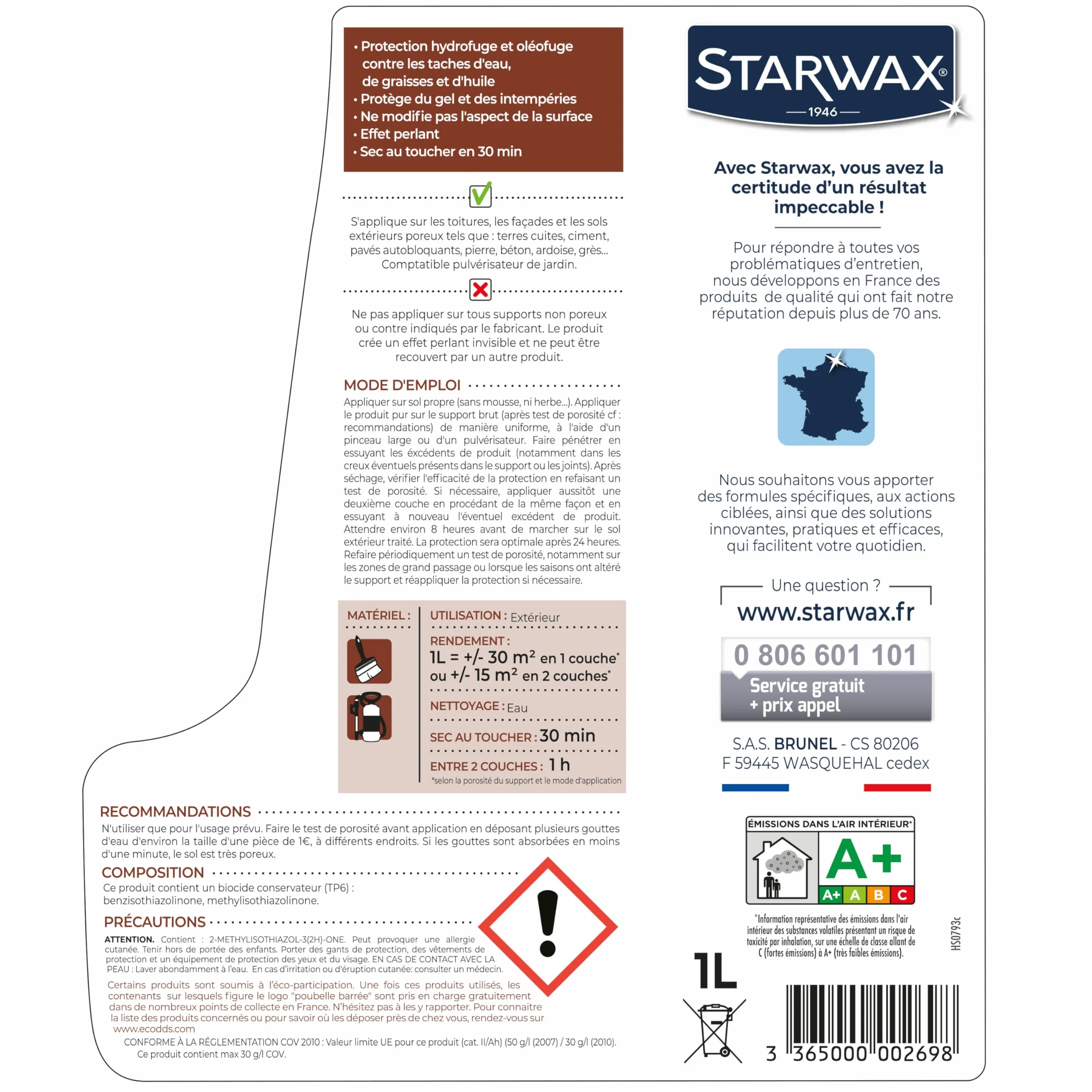 Starwax 269 impermeabilisant agua y grasa – – Juego de 2