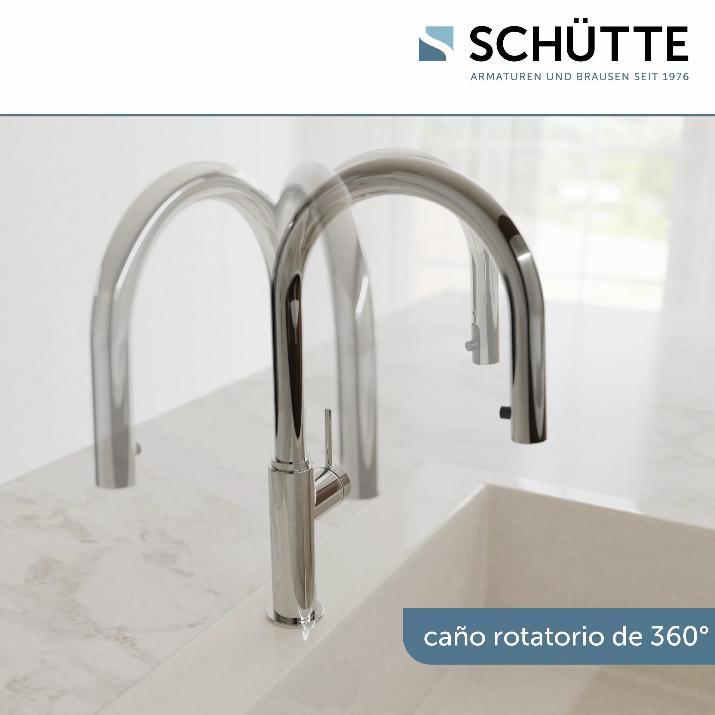 SCHÜTTE Blackpool 79516 Grifo de cocina extraíble 360 grados monomando cromo