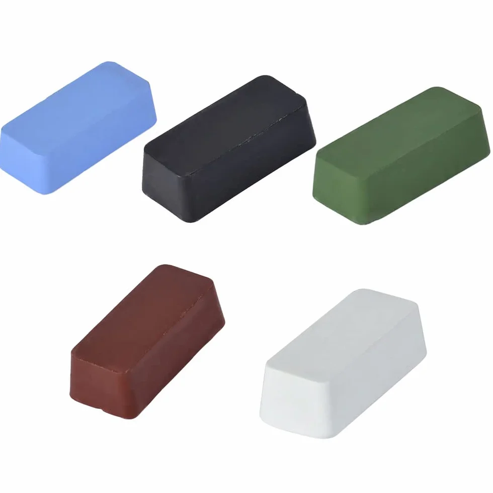 5 Pièces Pasta de Pulir, Barras de Compuesto para Pulir, Compuesto de Pulido Verde, Compuesto de Pulido para Afilado para Lustrar, Pulir, Cuchillas de Afilar, Cinceles de Tallado en Madera