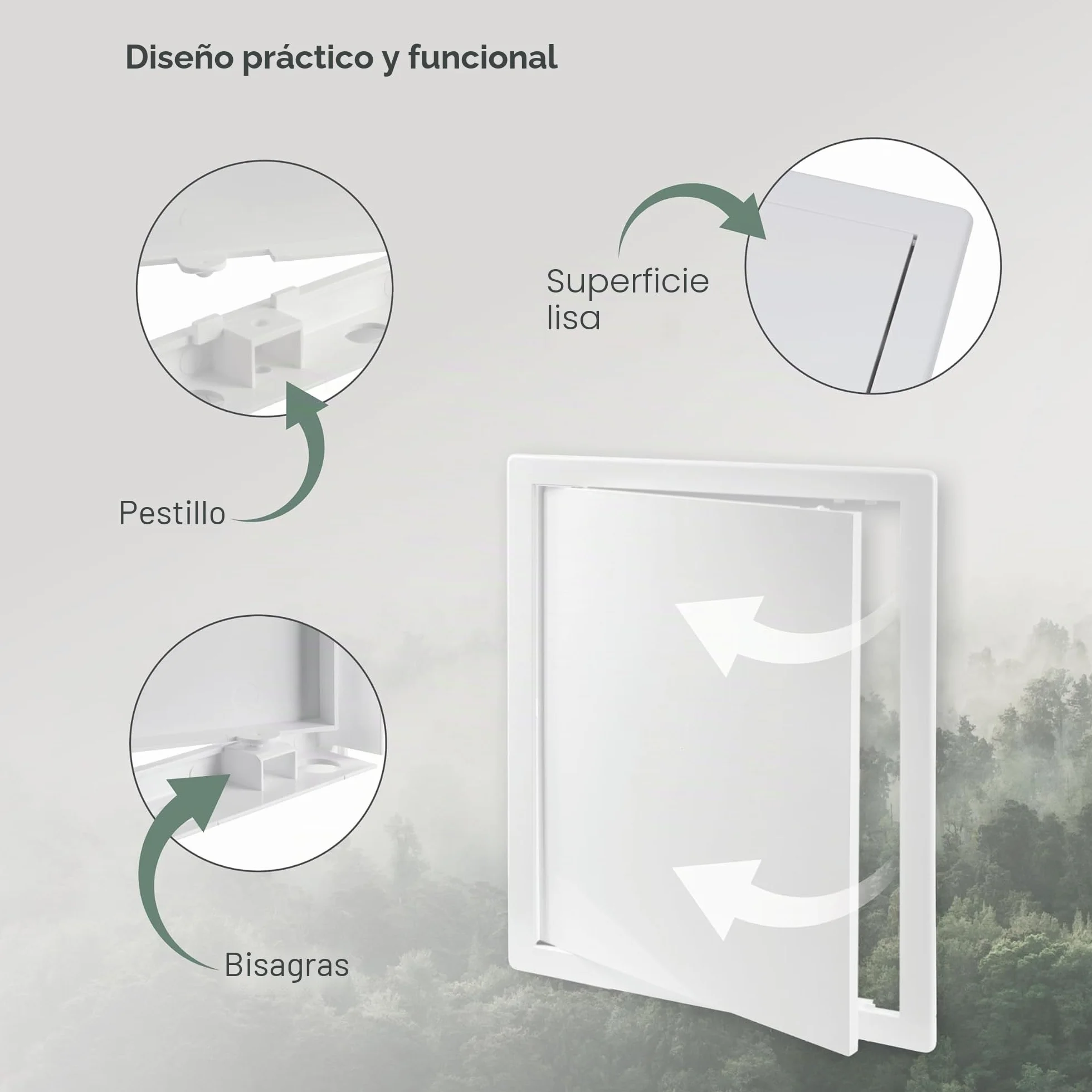 Vent Systems Panel de Acceso 300x400 Plástico ABS para Pared y Techo