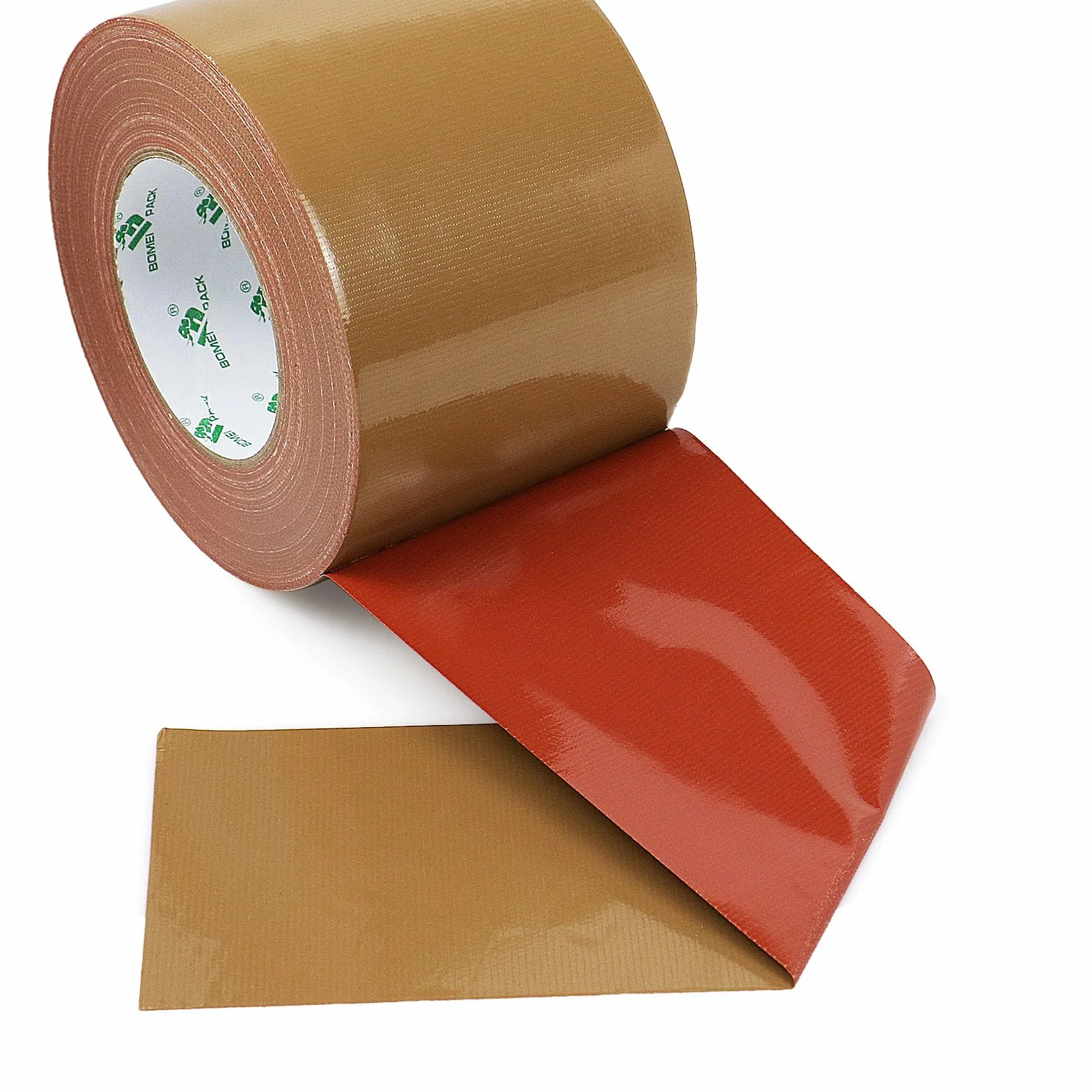 BOMEI PACK Cinta adhesiva americana 100mm x 50 m, Marrón cinta impermeable de tela de para reparaciones, bricolaje, manualidades, uso en interiores y exteriores