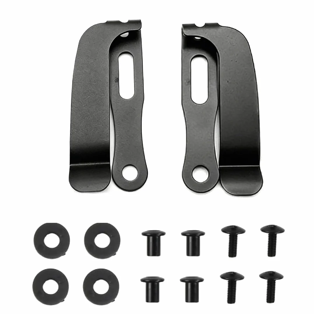Clips Kydex para Funda de Cuchillo 2 Unidades – Extracción Rápida Ambidiestro para Acceso Táctico EDC, Sujeción Segura en Cinturón
