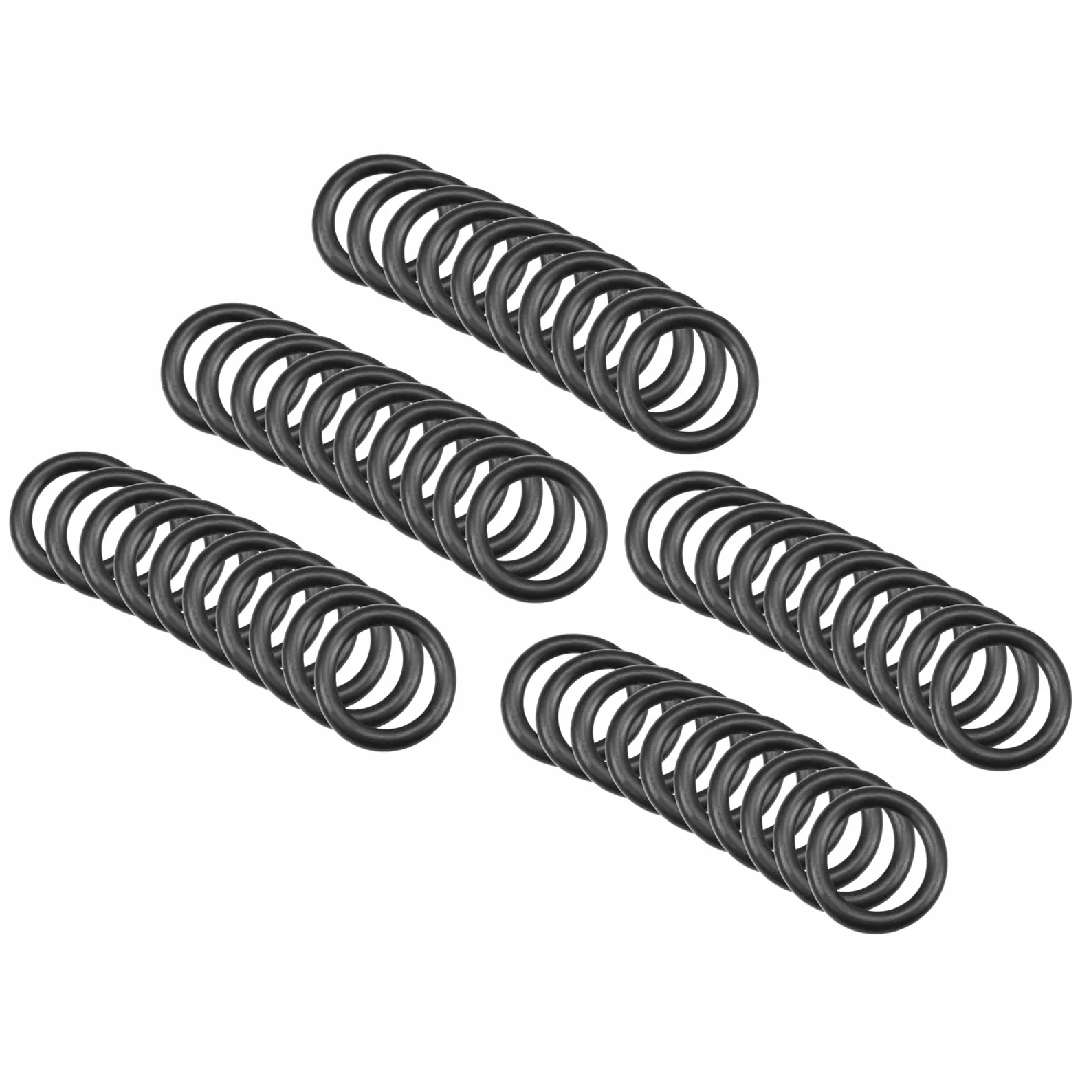 QUARKZMAN 15mm x 10mm x 2,5mm Nitrilo Goma Juntas Tóricas x 50uds Redondo Junta Arandela para Grifo Plomería Reparación Sellado Conexión [Negro]