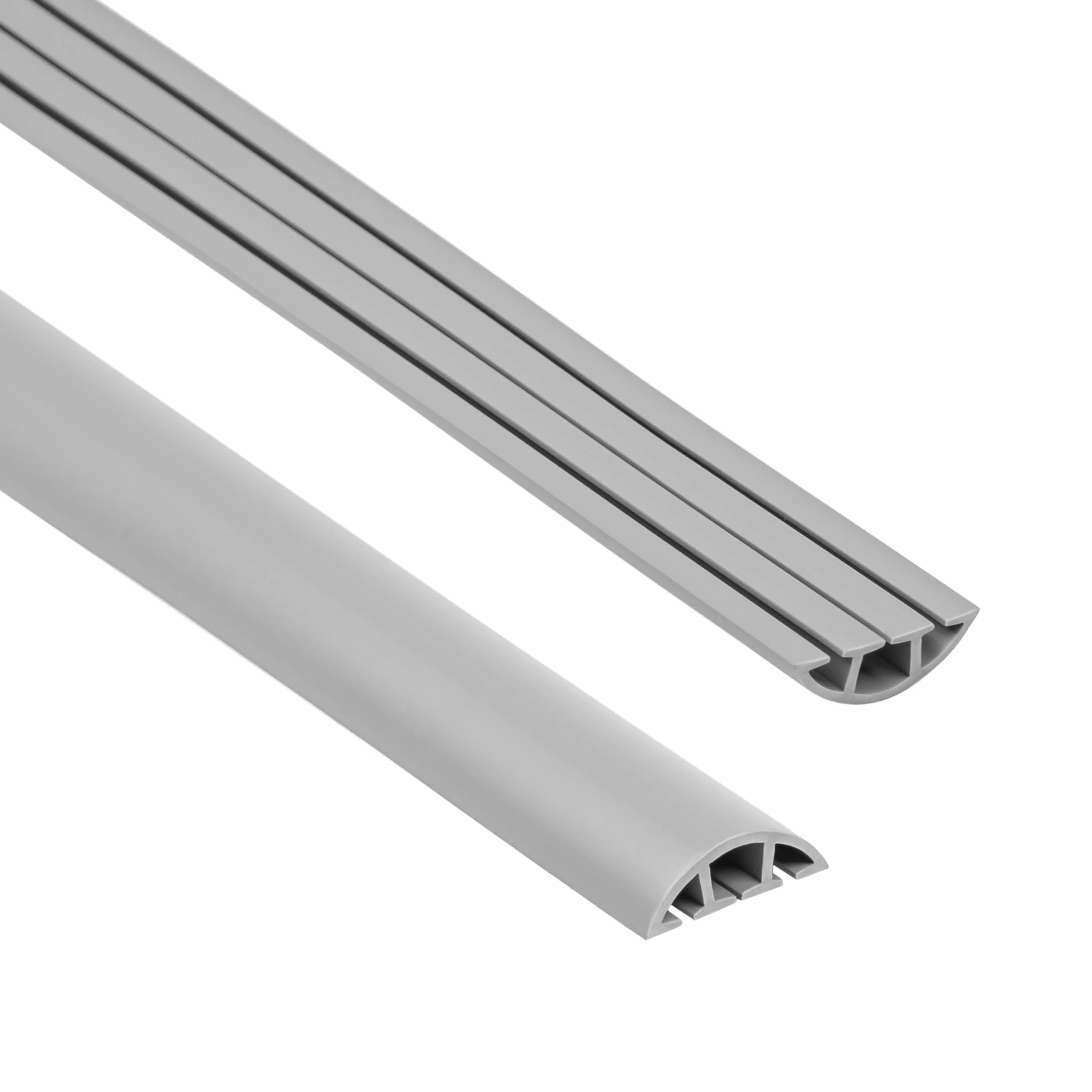 Quest Canaleta para Cables PVC 40 mm 3 Canales Gris Protector Antitropiezos