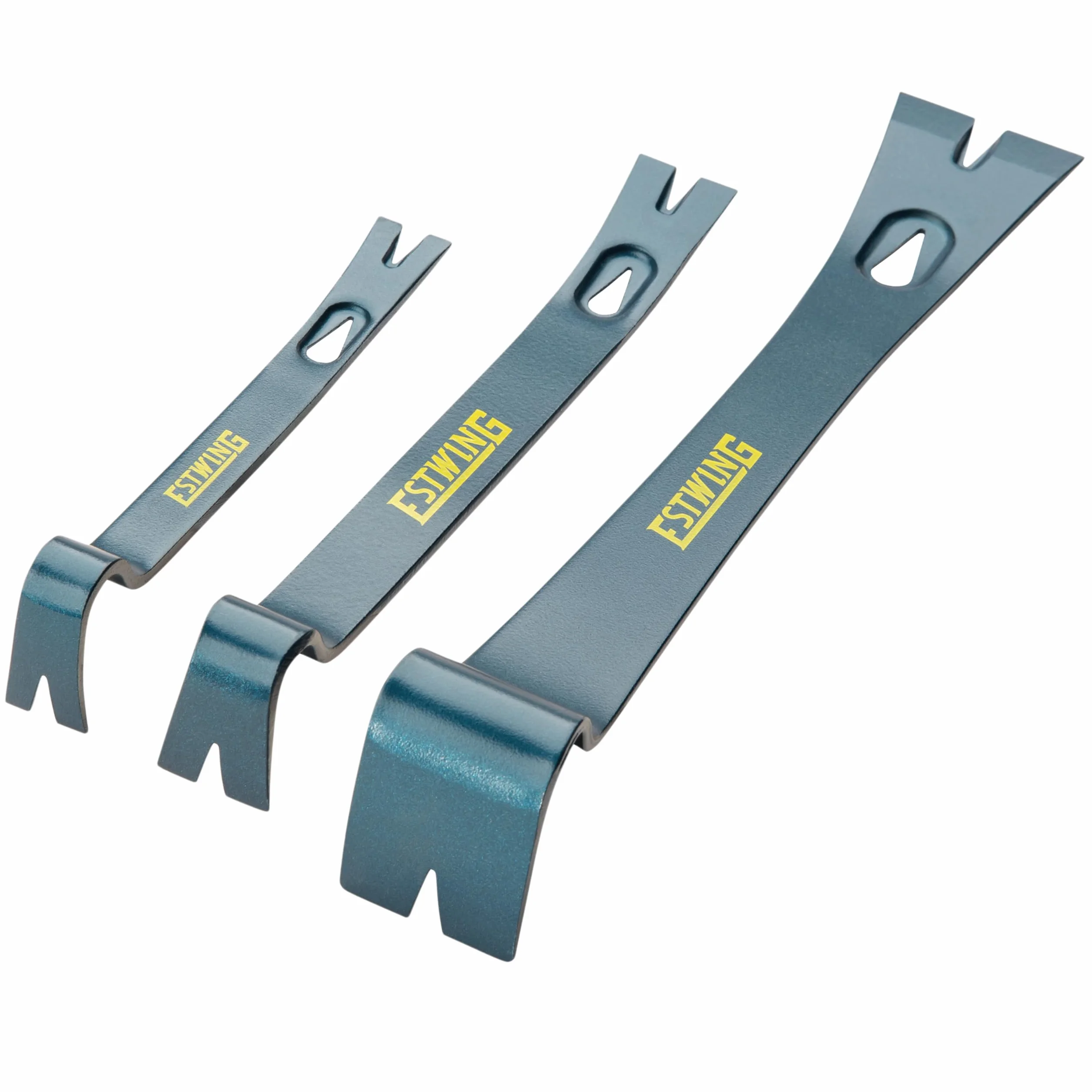 ESTWING Juego de palancas de 3 piezas – Extractores de clavos de 5.5, 7.5 y 10 pulgadas con cuchillas anchas y finas y construcción de acero forjado – PB3PC, azul