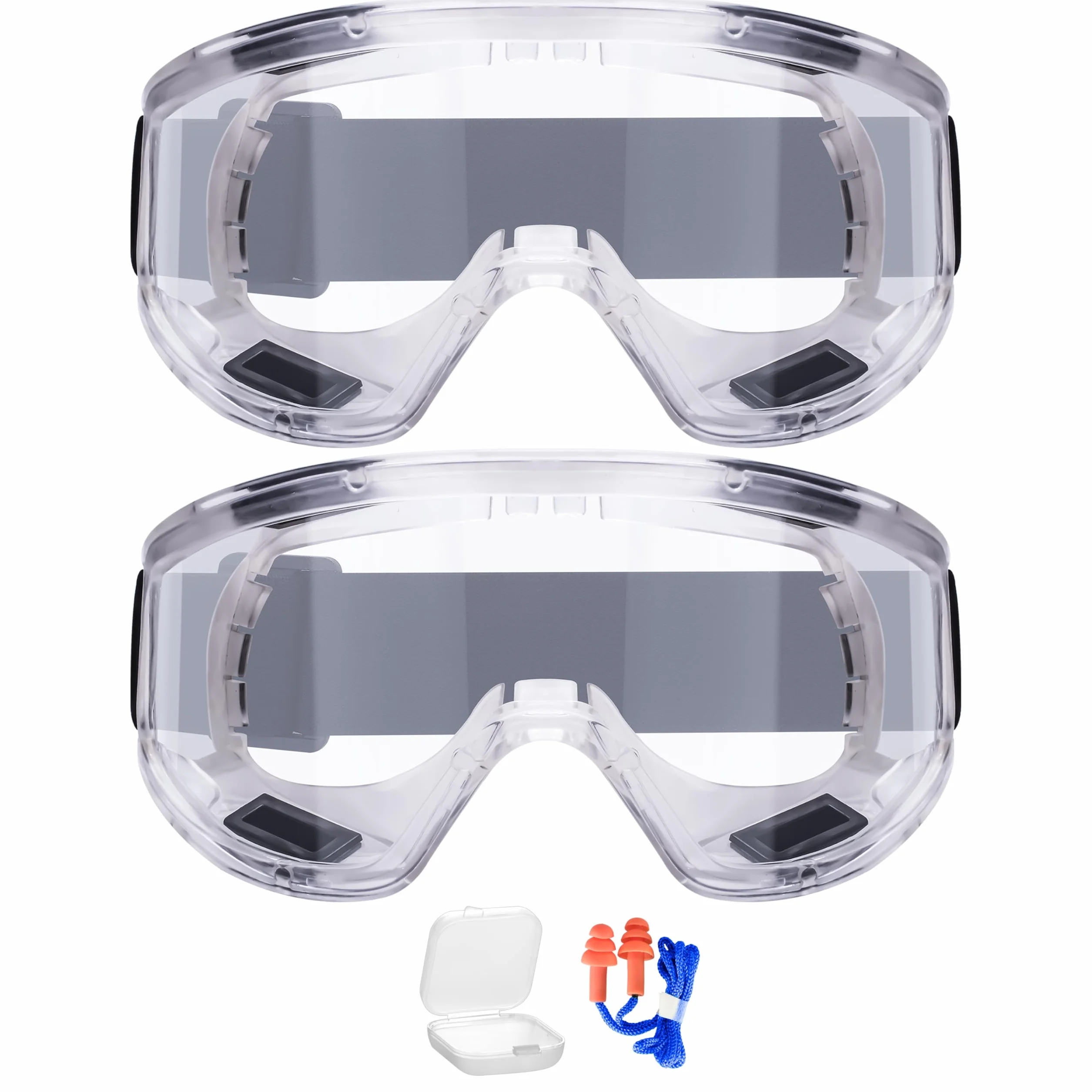 AirGearPro Vision-1000 Gafas de protección antiniebla | Sobregafas de seguridad Antiarañazos Ideal para Bricolaje, Química, Obras