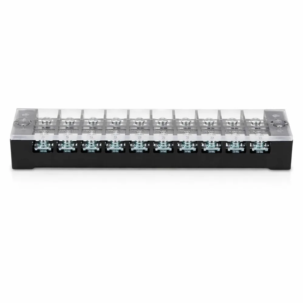 Bloque terminales para montaje en panel 600V para control eléctrico, para profesionales - para electrónica, 20 posiciones, 14 unidades