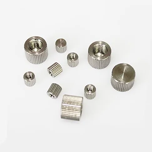 20 piezas tuerca moleteada M2 M2.5 M3 M4 M5 M6 acero inoxidable moleteado cilindro redondo extremo ciego mano pulgar Nut-M4