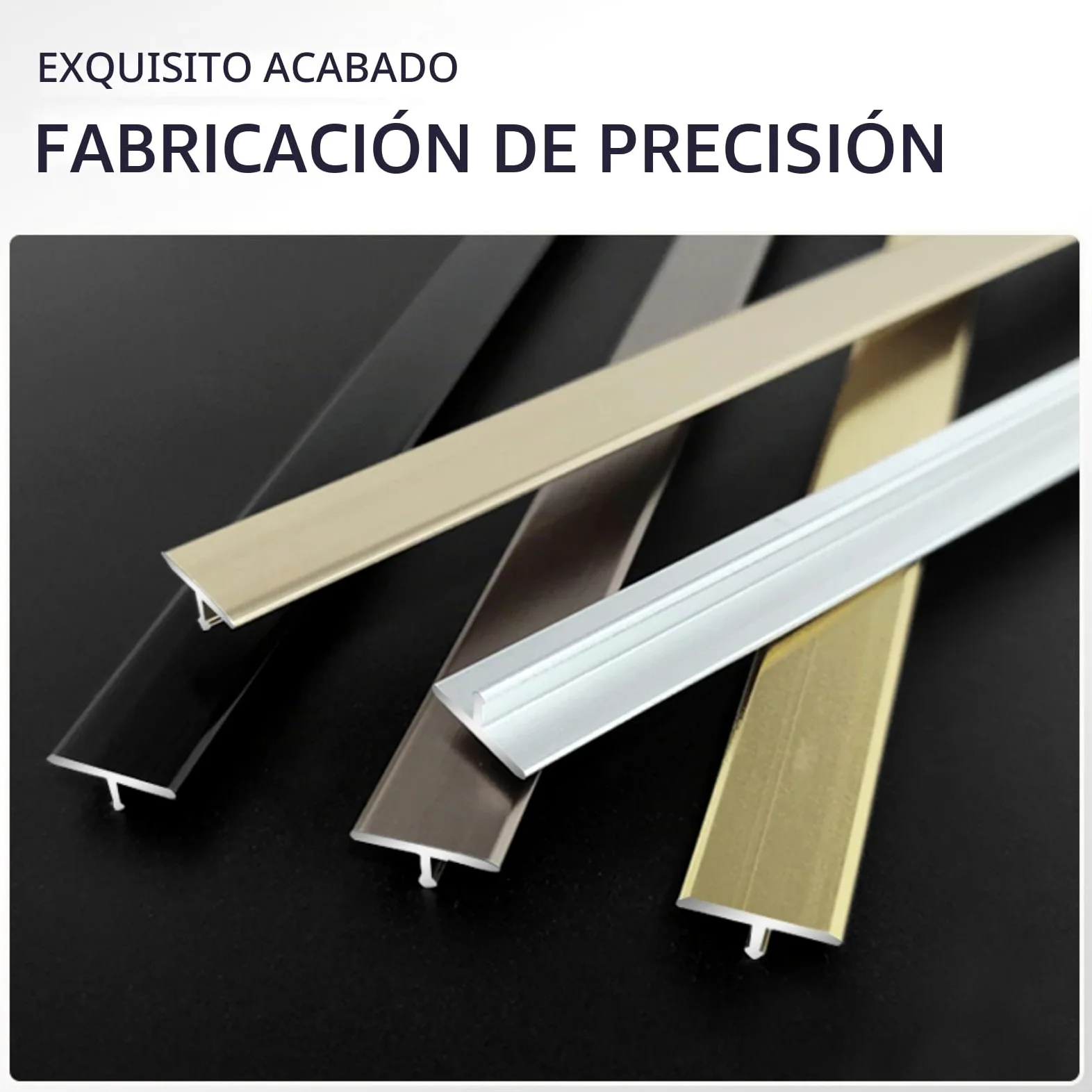 3 Piezas De Tira De Transición Para Piso De Madera, Perfil En T De 90cm, Ángulo Ajustable, Kit De Moldura Para Borde De Puertas Y Suelos, Fácil Instalación, Perfil De Aluminio(Gold,Breite 6mm)