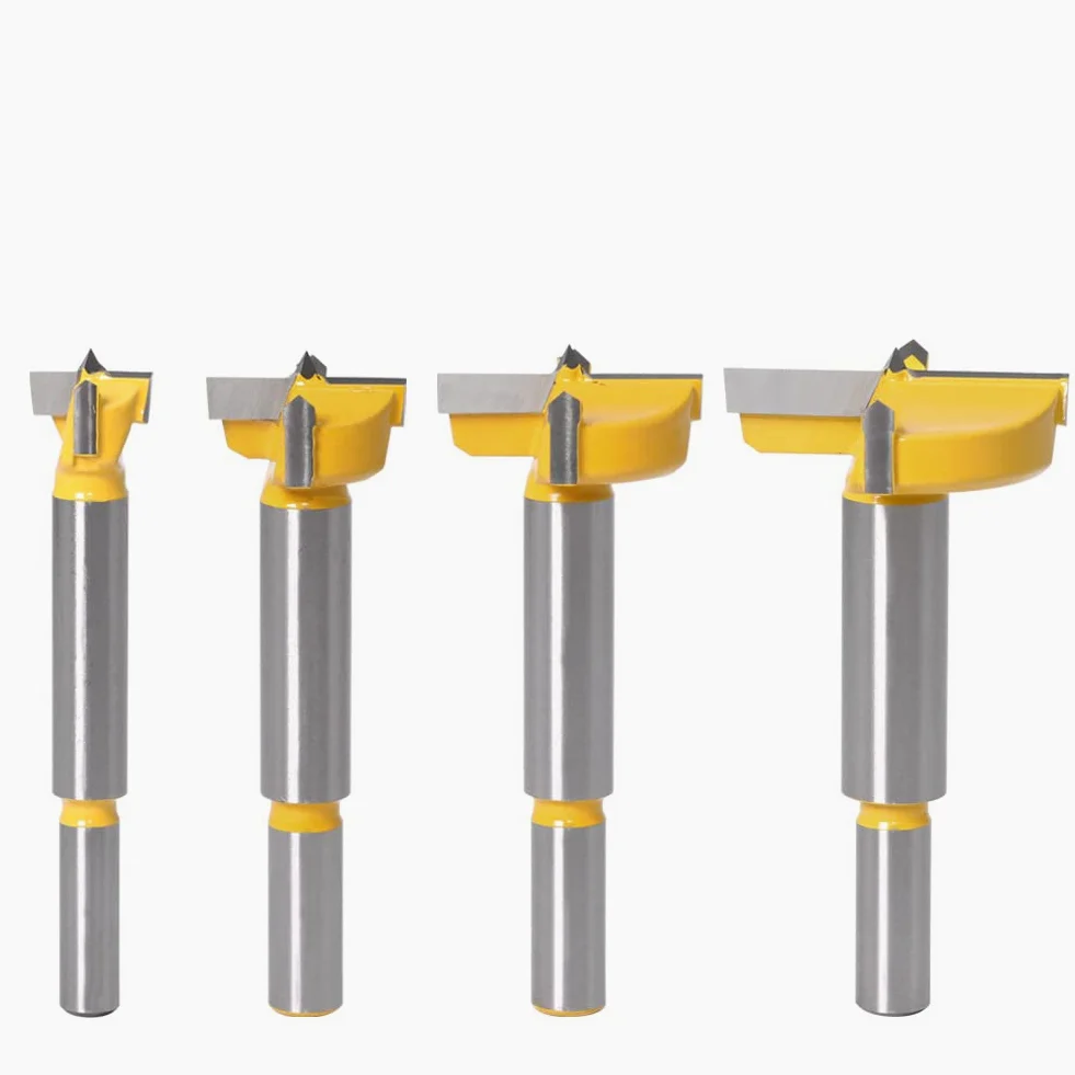 Meccion Broca Forstner Fresadora para Carpintería, Sierra de Corona de Carburo Excelente para Hacer Agujeros Ciegos o Pasantes en Madera,Largo 60mm