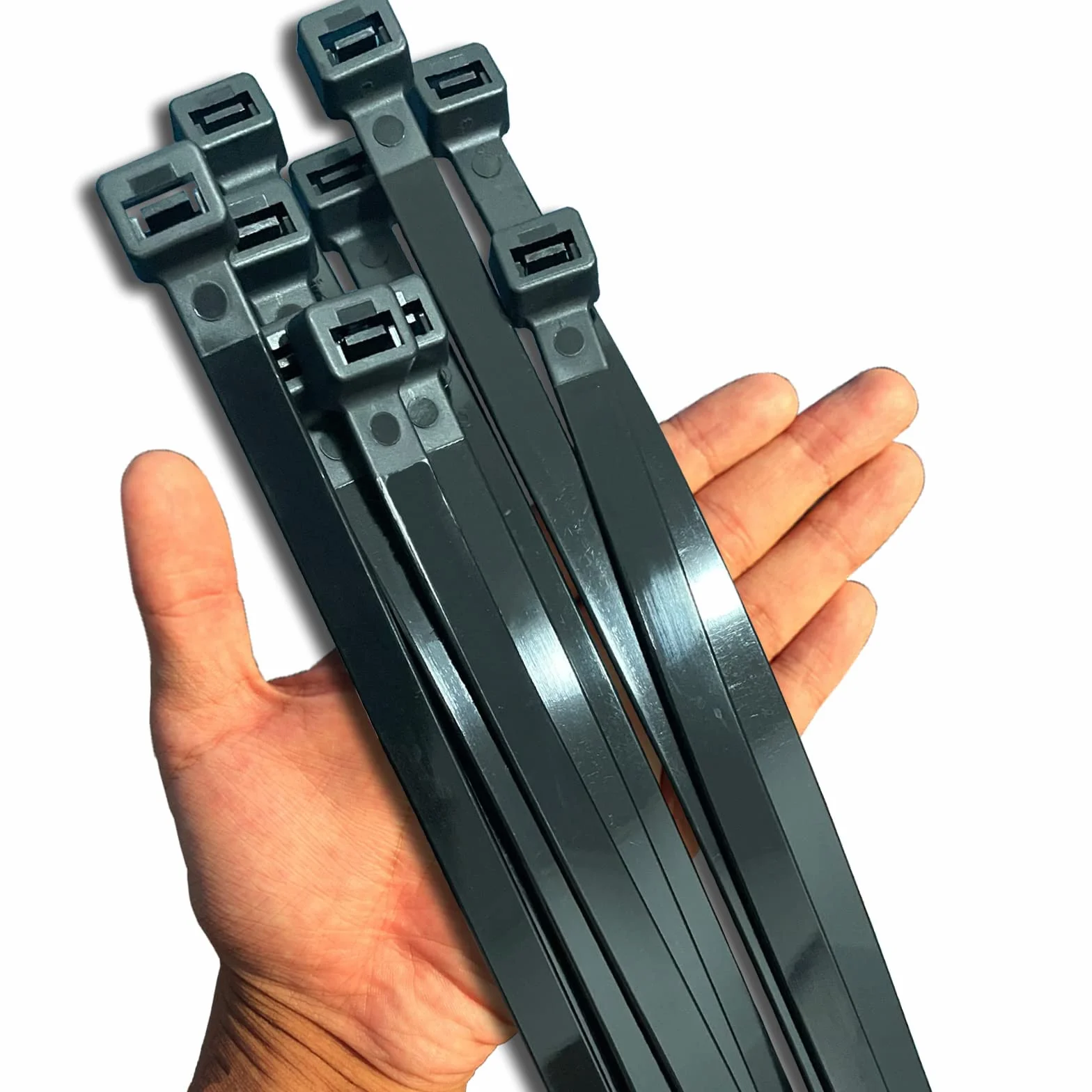 Bridas Plastico Grandes 500mm x 12mm, Bridas Negras Largas 50cm, 40 piezas Bridas para Cables Anchas Gigantes Brida Plástico Gruesas Fuertes Resistentes A Los Rayos UV Zip Ties