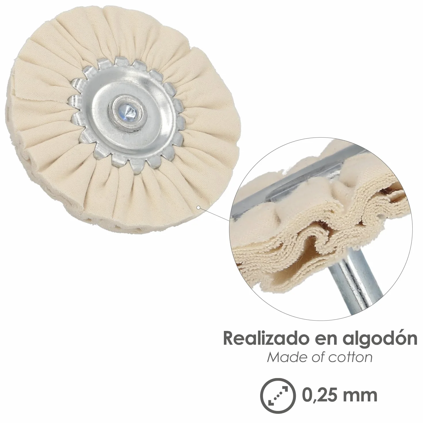 Disco Pulidor De Tela Para Taladro Ø80mm.