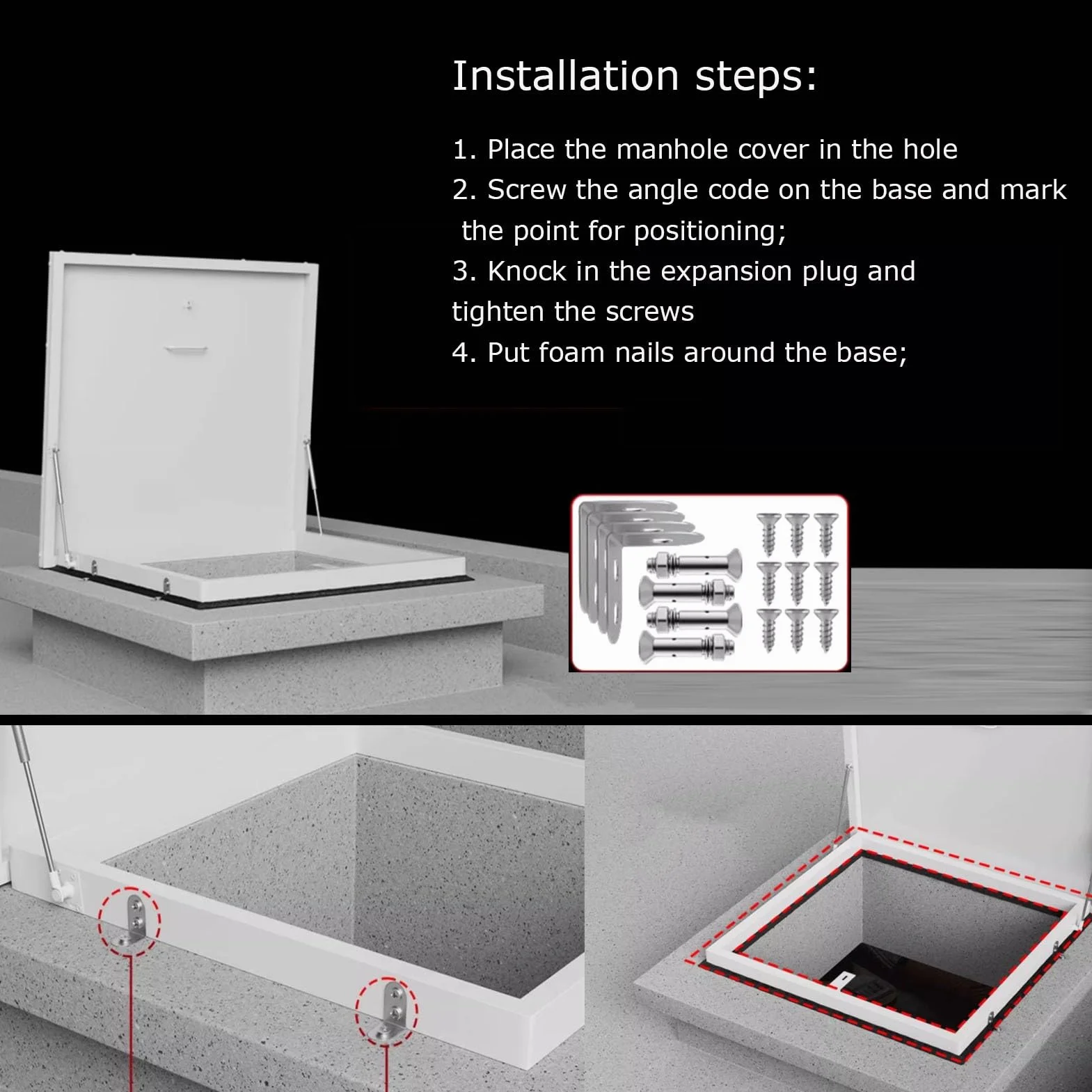 Aleación Aluminio Trampilla Acceso Al Techo Acceso Emergencia Ventanas Cubierta Escape Impermeable Trampilla Techo con Pestillo Puerta Cubierta Pozo para Patio Puerta(70x80cm)