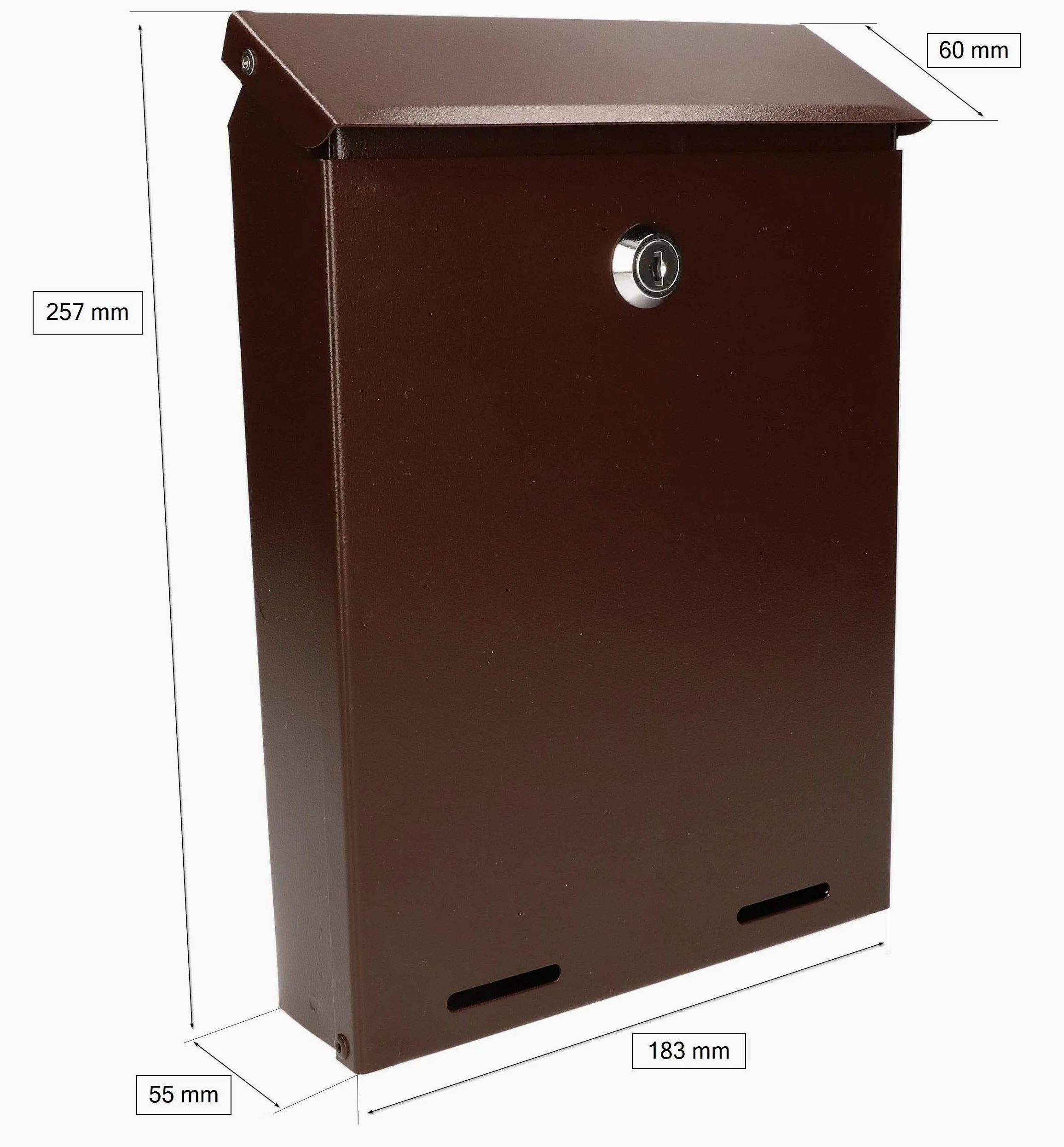 KOTARBAU Buzón de 260 x 180 x 55 mm, marrón, formato C-5 para periódicos aéreos