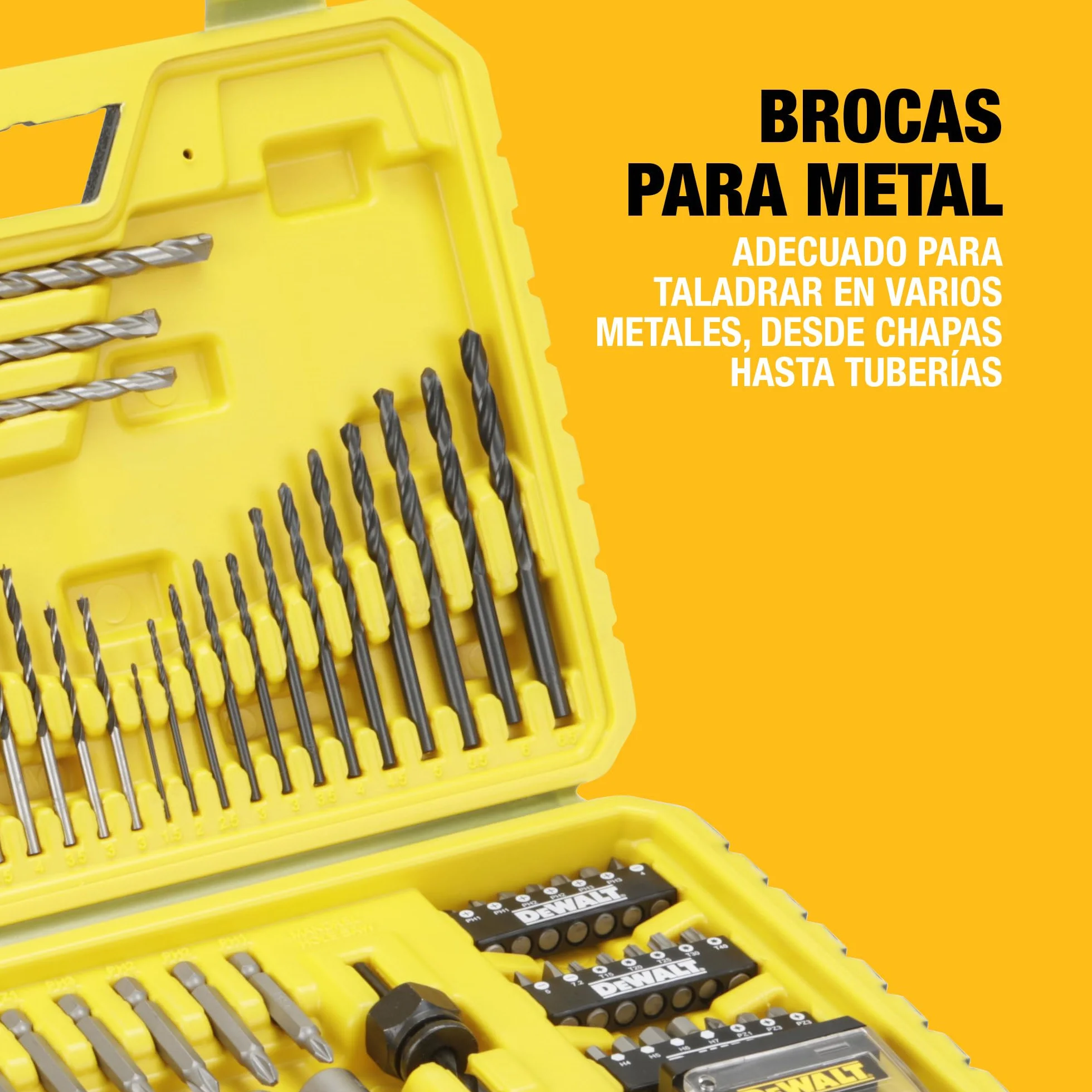 DEWALT - Juego de taladro mixto (100 piezas), DT71563-QZ
