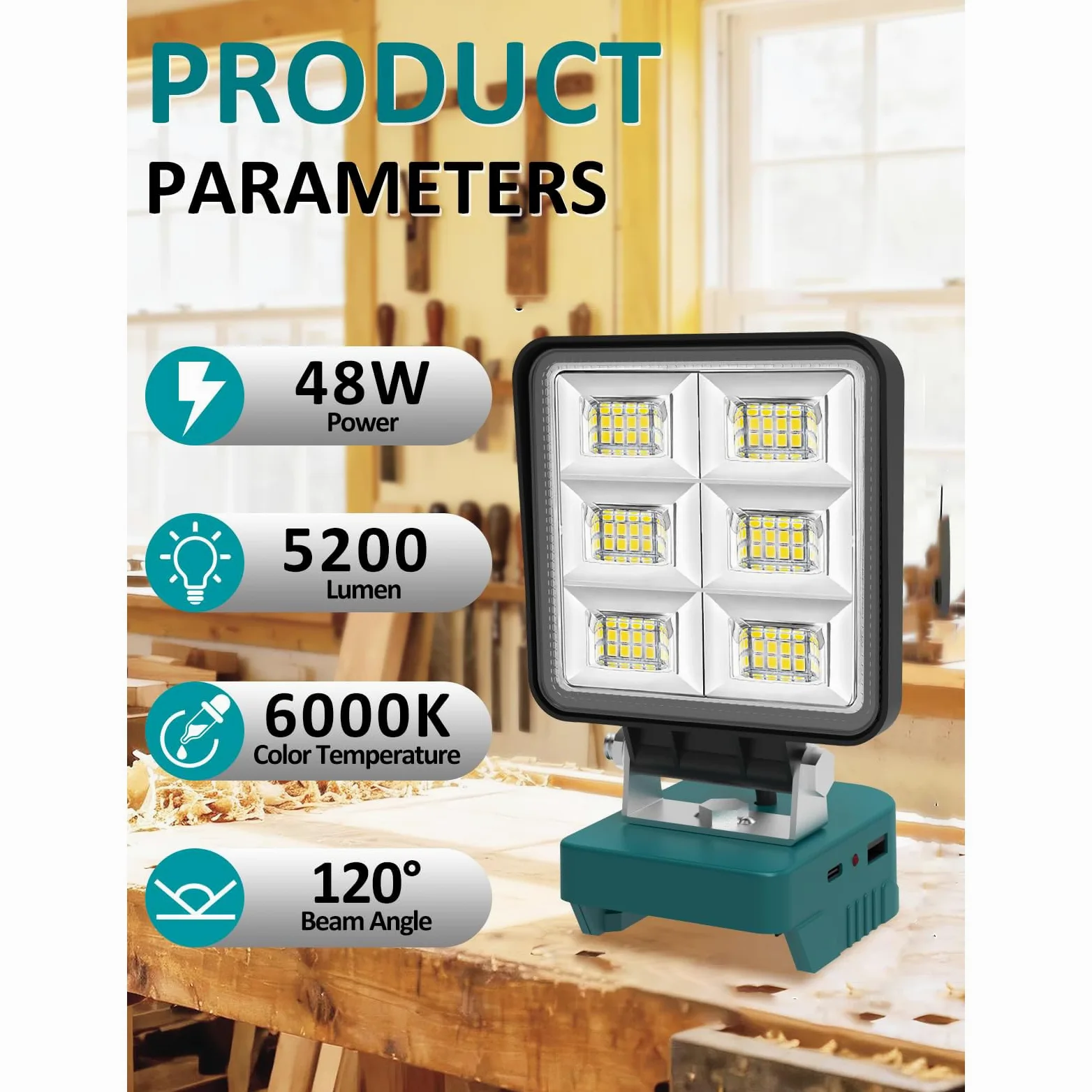 Iluminadores multifuncionales para reparación de automóviles y uso doméstico con construcción de ABS y reparación automotriz de alta intensidad