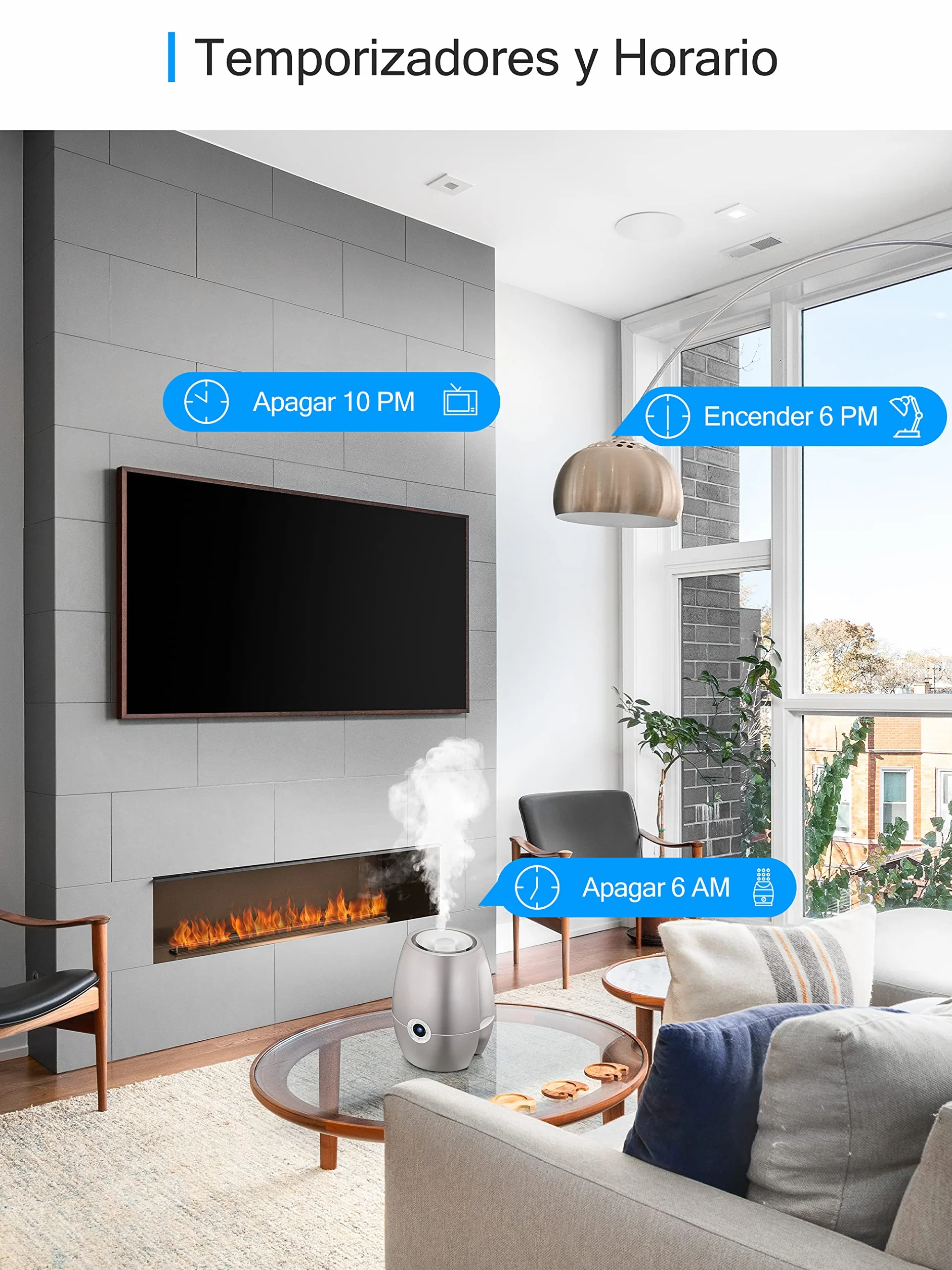 Enchufe Inteligente Alexa, Enchufe Wi-Fi Medidor Consumo, Tomada Inteligente Programable con Temporizador, Control Remoto por APP&Voz, Compatible con Alexa, Google Home y SmartThings, 16A 3680W, 1Pack