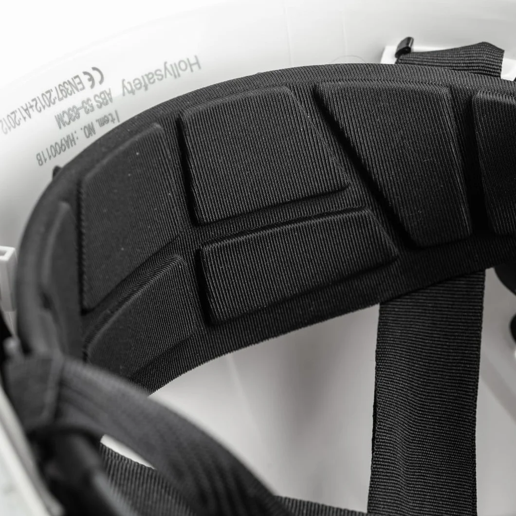 HÖGERT TECHNIK Casco de Seguridad Diemel Blanco de Trabajo ABS EN 397 Ajustable con Sistema de trinquete, ventilación, Correa para la Barbilla, Casco de Seguridad