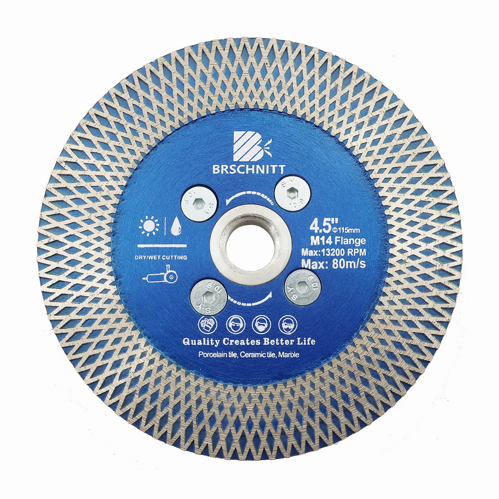 Disco Diamante Azulejos 115mm - Disco de Corte Doble Lado para Corte y Molienda con M14 Brida para Porcelánico Cerámica Mármol Granito Piedra Artificial para Amoladora Angular
