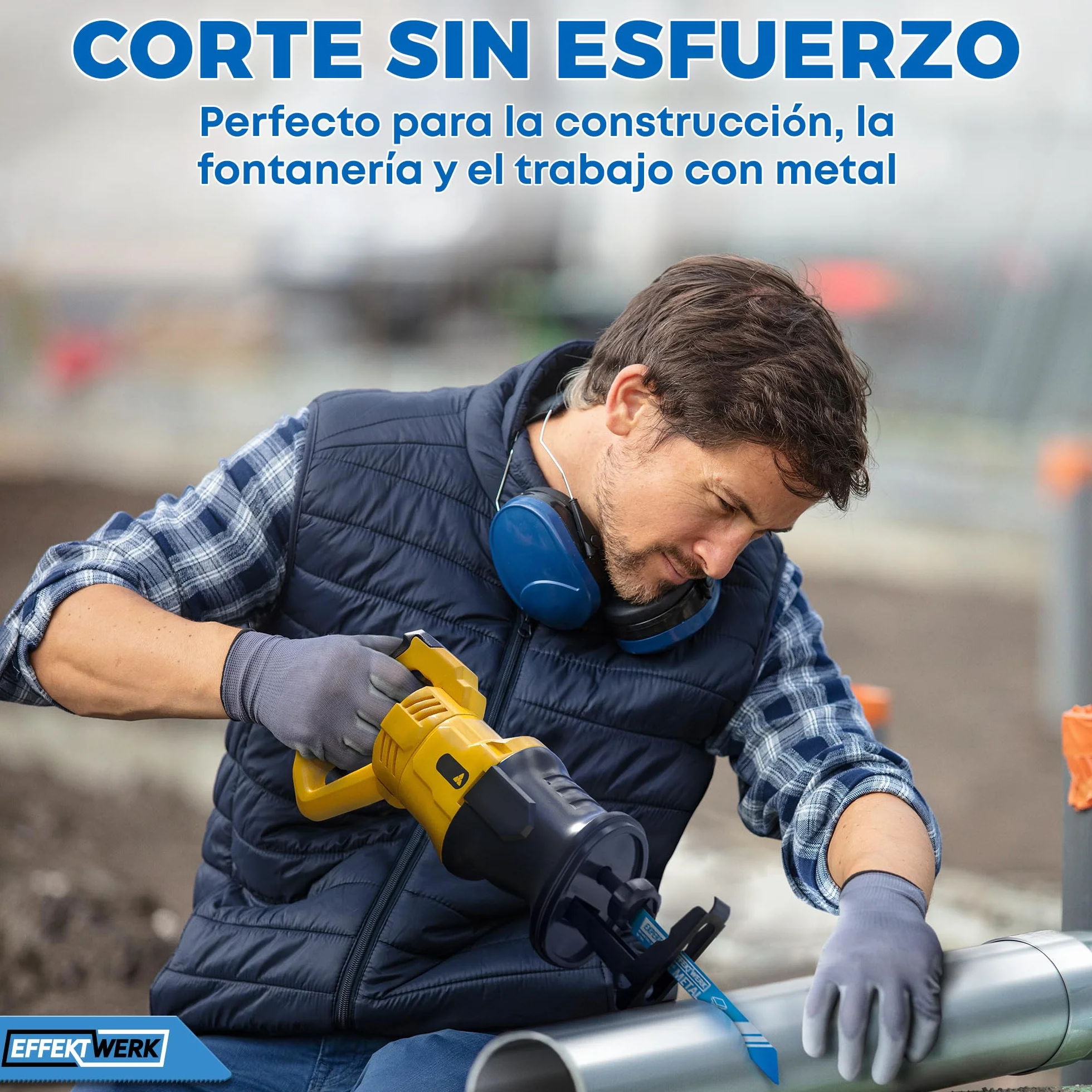 Juego de hojas de sierra recíproca 10 piezas acero HCS para madera, metal y plástico 6-18 TPI