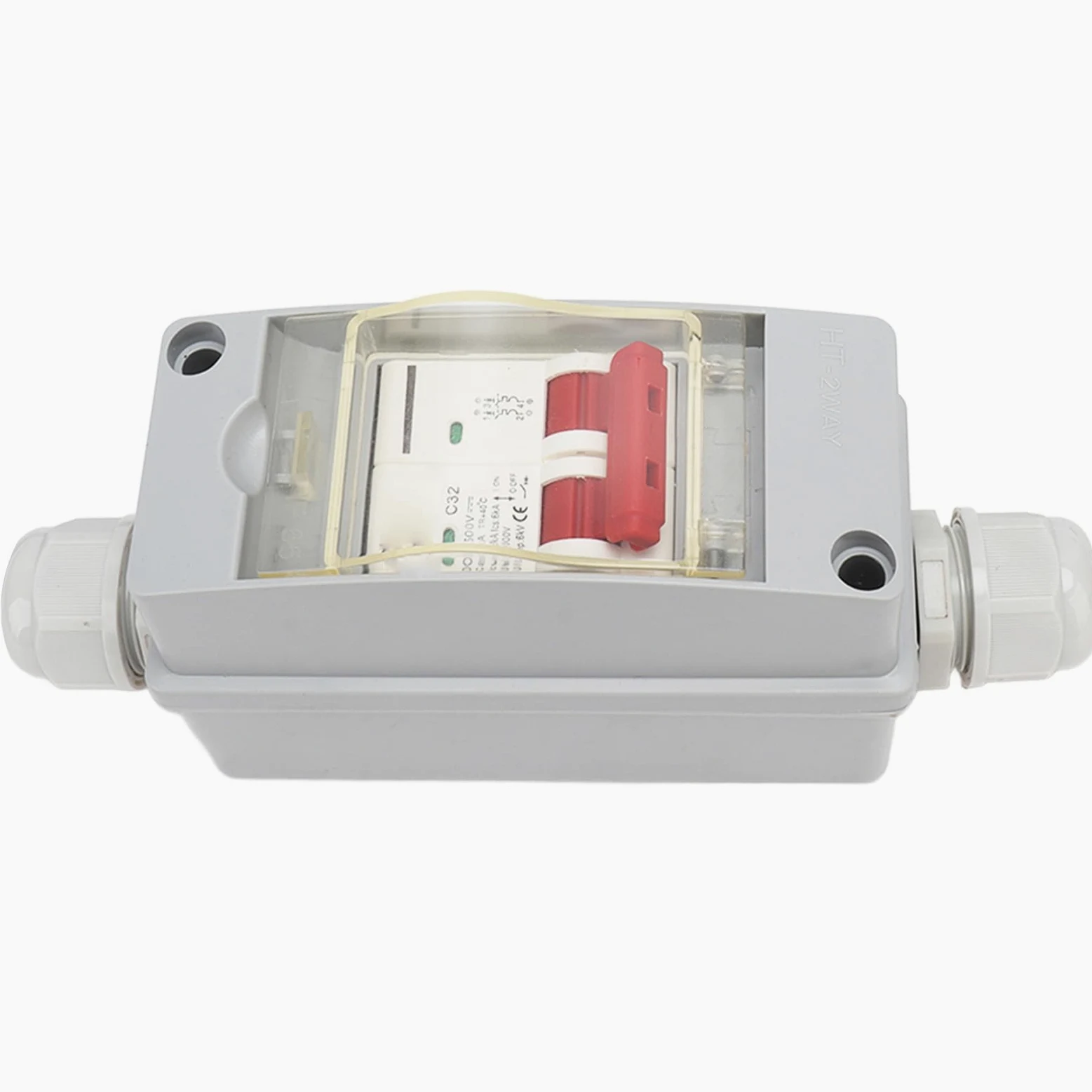 Caja Combinadora de CC Solar Fotovoltaica de 500 V con Protección contra Sobretensión y Rayos, Disyuntor Doméstico, para Conectado a la Red de Paneles Solares, (Sin cable)