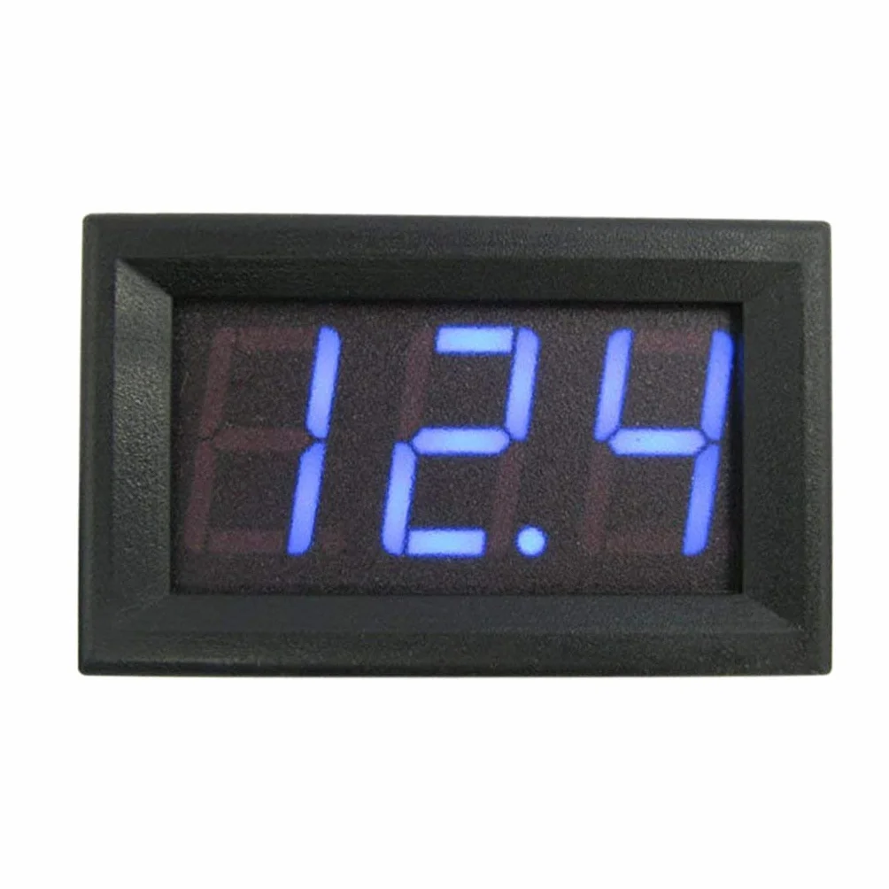 ARCELI 0.56 '' DC 0-30V Voltímetro Digital Probador de Voltaje Indicador Pantalla LED Brillante 3 Cables Voltímetro para Montaje en Panel de Motor de automóvil de Motocicleta - Azul