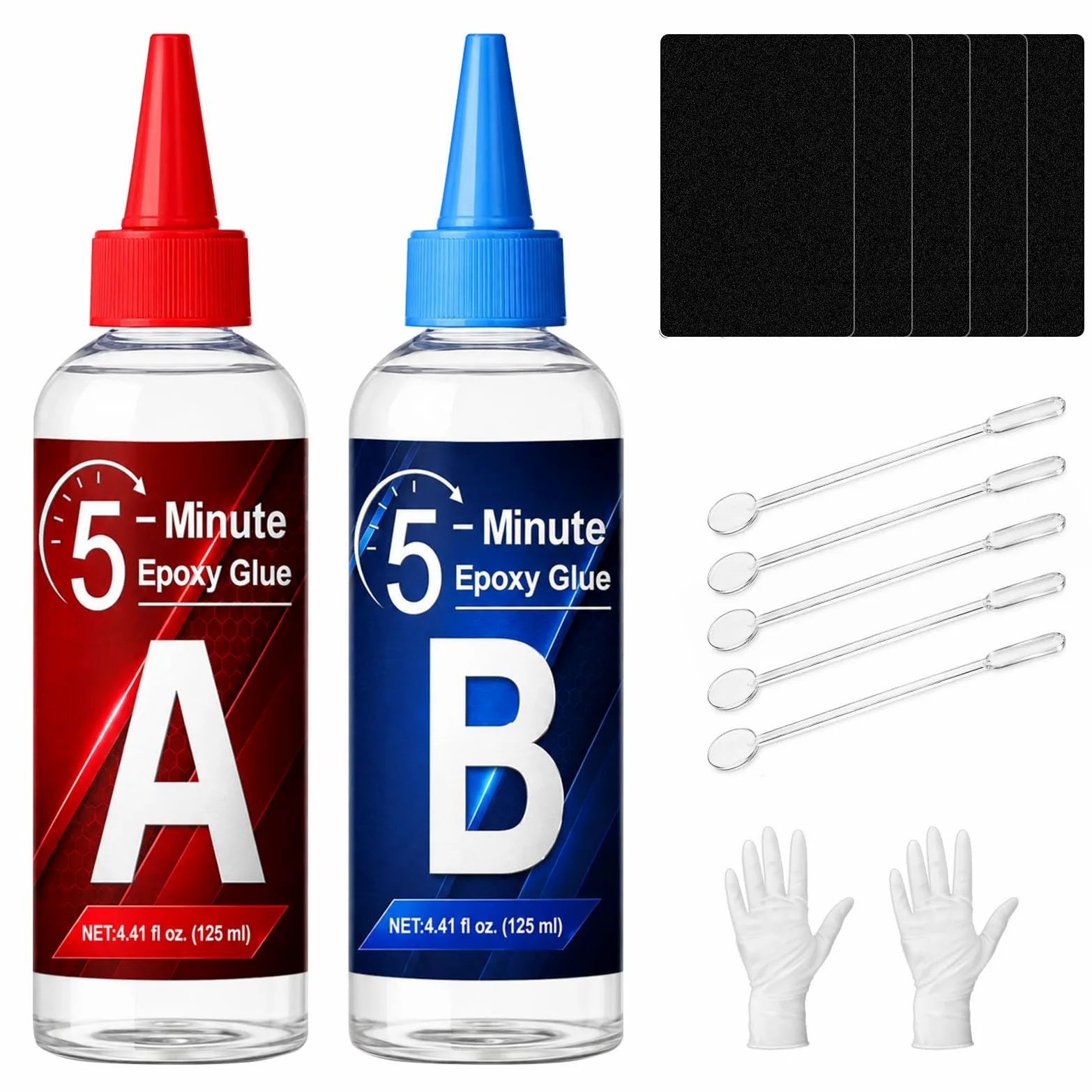 5 Minutos Pegamento Epoxi 250ml, Transparente Alta Resistencia Tenacidad y Durabilidad, Epoxi 2 Componentes Para la Restauración de Azulejos, Metales, Cerámica, Plásticos, Madera