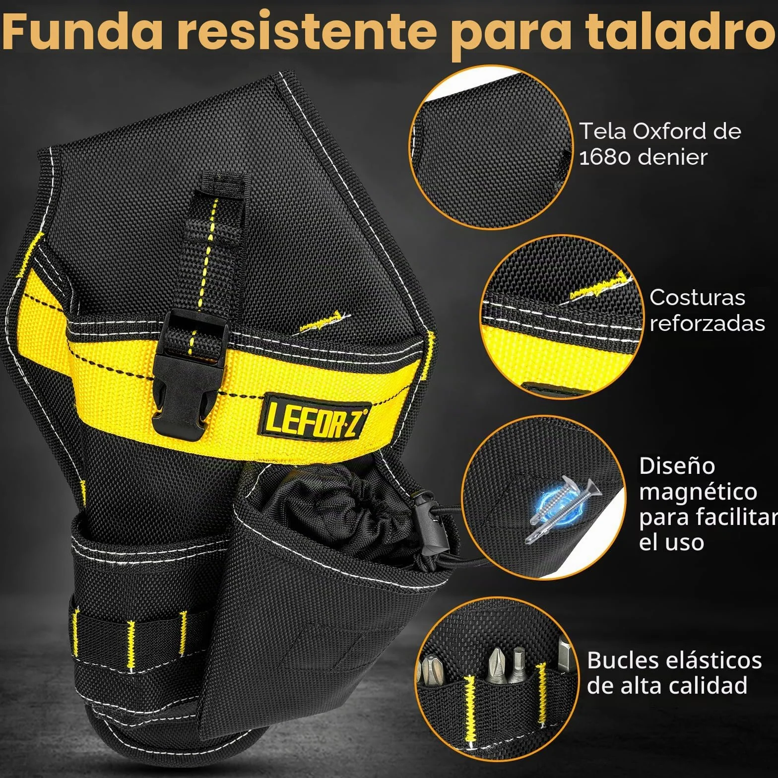 Drill Holster,Heavy-Duty Impact Holster for Tool Belt,Drill Holder,Drill Pouch Fits Most Drills