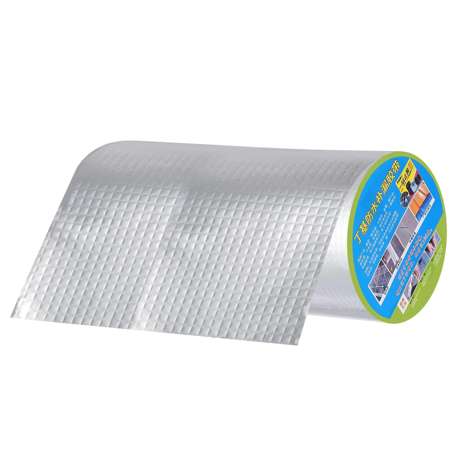QUARKZMAN Cinta De Butilo Multiusos 12 Pulgadas X 16 Pies Cinta De Aluminio Impermeable Para Reparación De RV Ventana Sellado De Tuberías De Vidrio Y Goma (Plateado, De 1)
