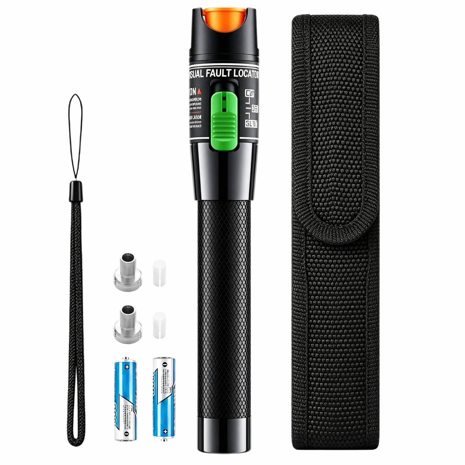 Localizador Visual de Fallos 30mW VFL, Probador de Fibra Óptica Portátil 30KM, Interfaz Universal 2,5mm para Cables Monomodo y Multimodo