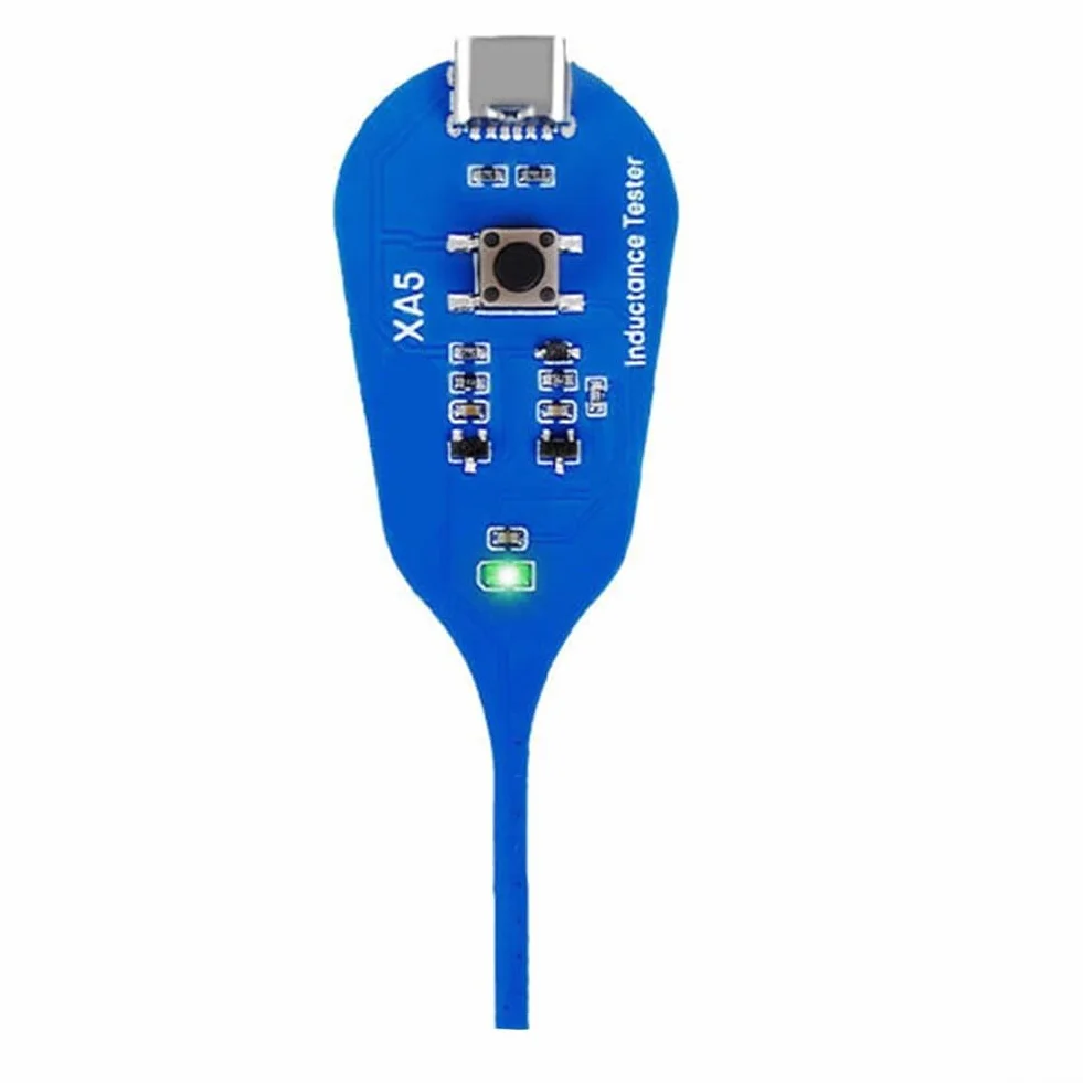 Probador de inductancia portátil XA5 para placas base y fuentes de alimentación, para herramienta de inducción electromagnética para pruebas rápidas de bobinas e inductores y detección de fallas (azul