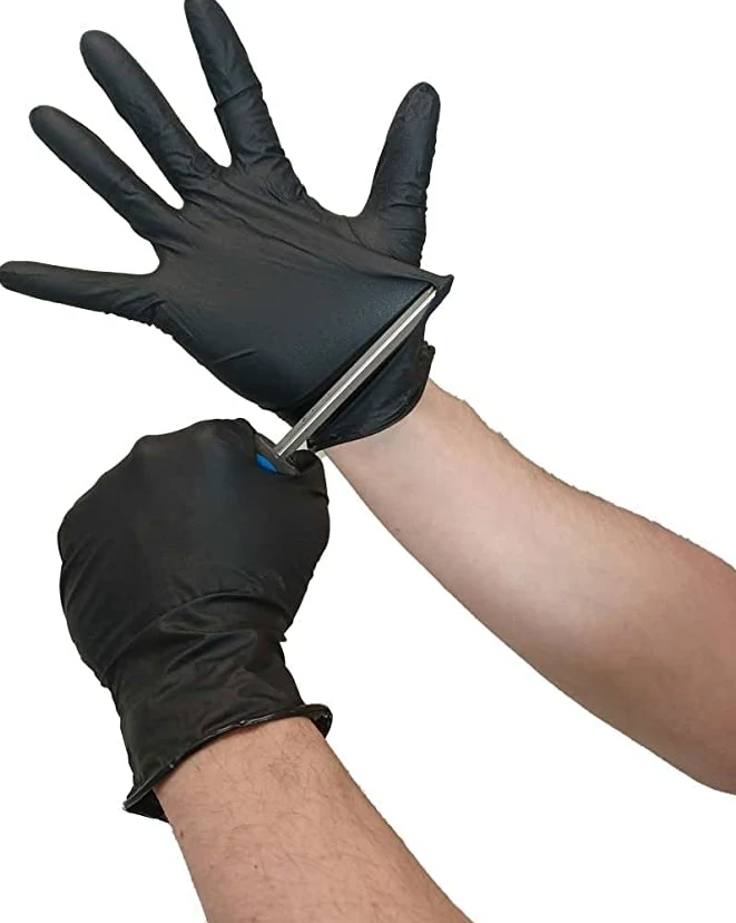 RZT GUANTES de NITRILO TEXTURIZADOS negros – Los guantes de nitrilo MÁS RESISTENTES del mercado – SIN LÁTEX 150 unidades (Talla XL)