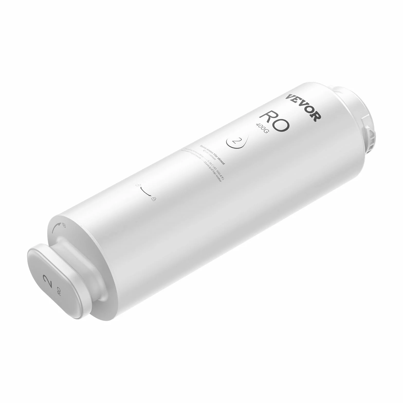 VEVOR Sistema de Ósmosis Inversa 9 Etapas 400 GPD, Cartucho de Filtro RO 24 Meses, Reduce Plomo Cloro Óxido, Compatible Fregadero SS-002 Φ 100 x 341 mm
