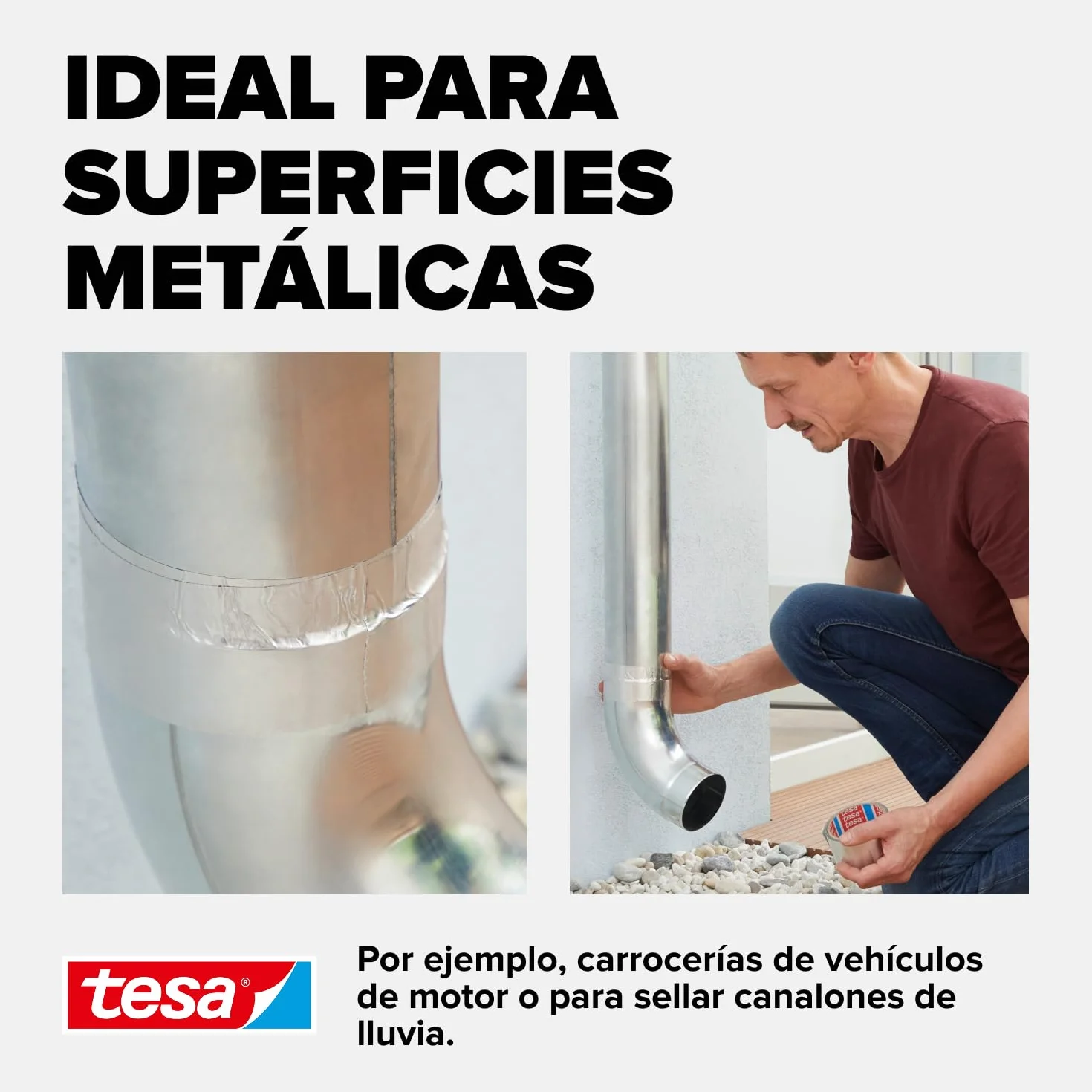 tesa 56223-00000-01-Cinta de Aluminio 50 micras-10m x 50mm, Standard, 10mx50mm
