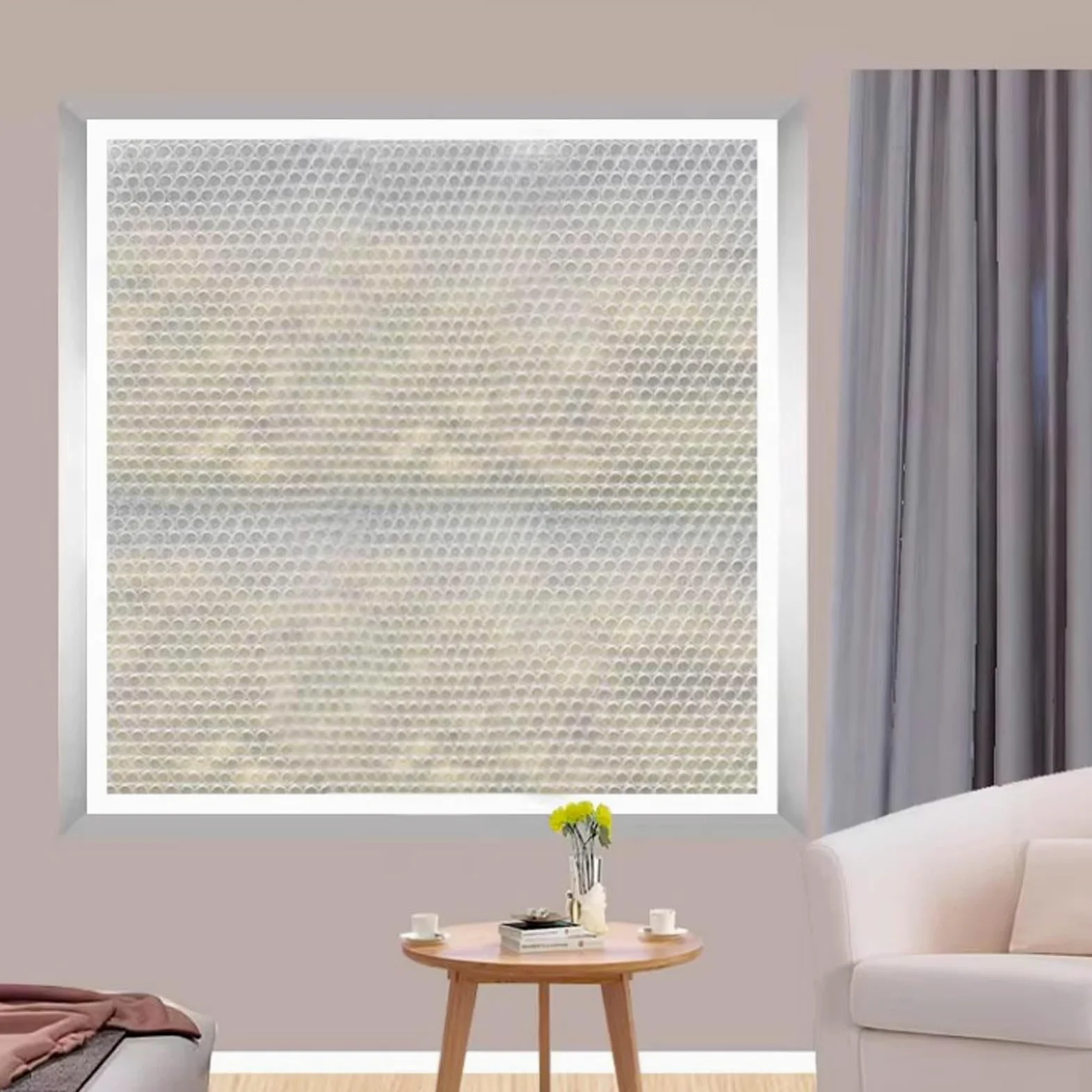 Kit De Aislamiento De Ventana,Película Aislante para Ventanas,Cortina De Plástico De Aislamiento Térmico A Prueba De Frío,Selladas a Prueba de Viento para Interiores,Ancho x Alto (130x180cm)