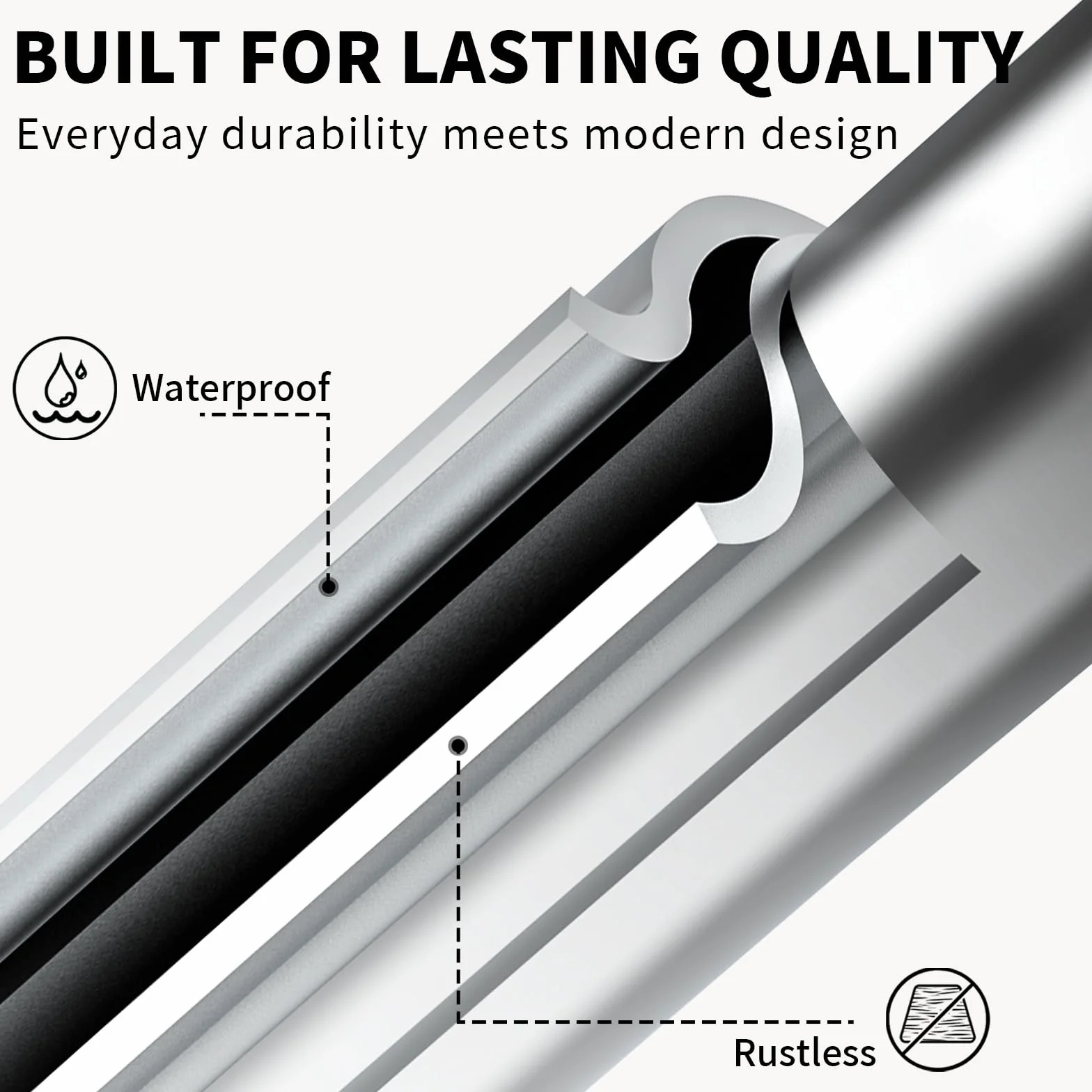 Toallero de acero inoxidable autoadhesivo para baño y cocina, colgador de toallas resistente (cromo)
