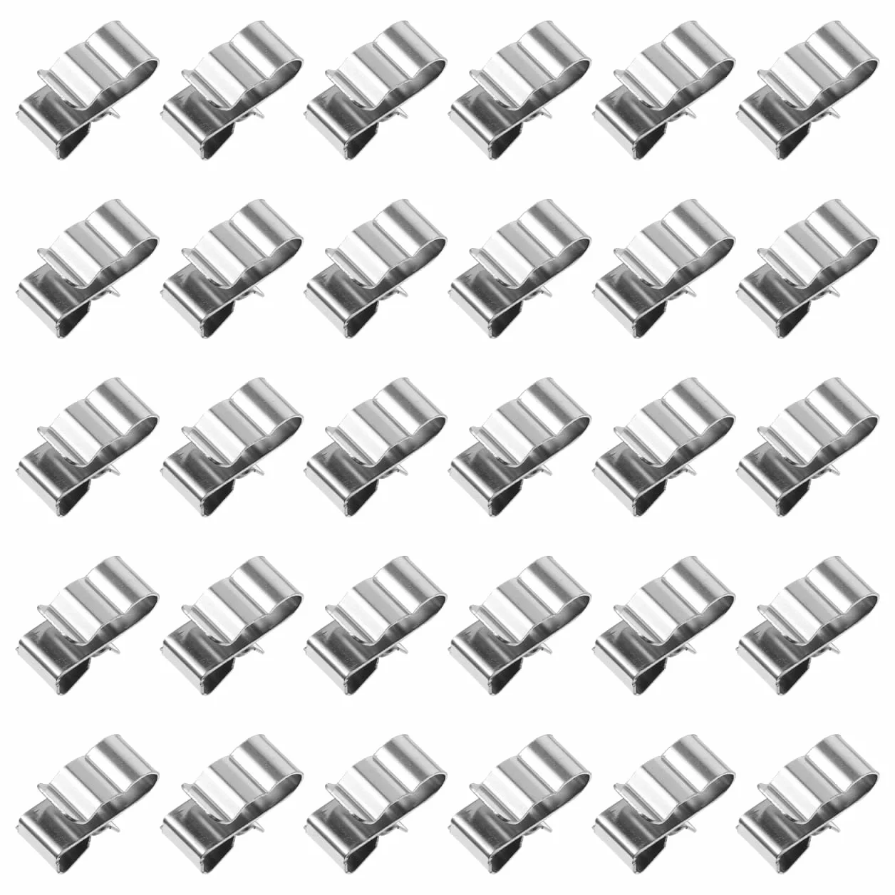 50 piezas de alambre de clip de alambre abrazaderas de panel abrazaderas de doble alambre abrazadera de alambre de metal abrazadera de alambre de acero inoxidable abrazadera de panel de un camión