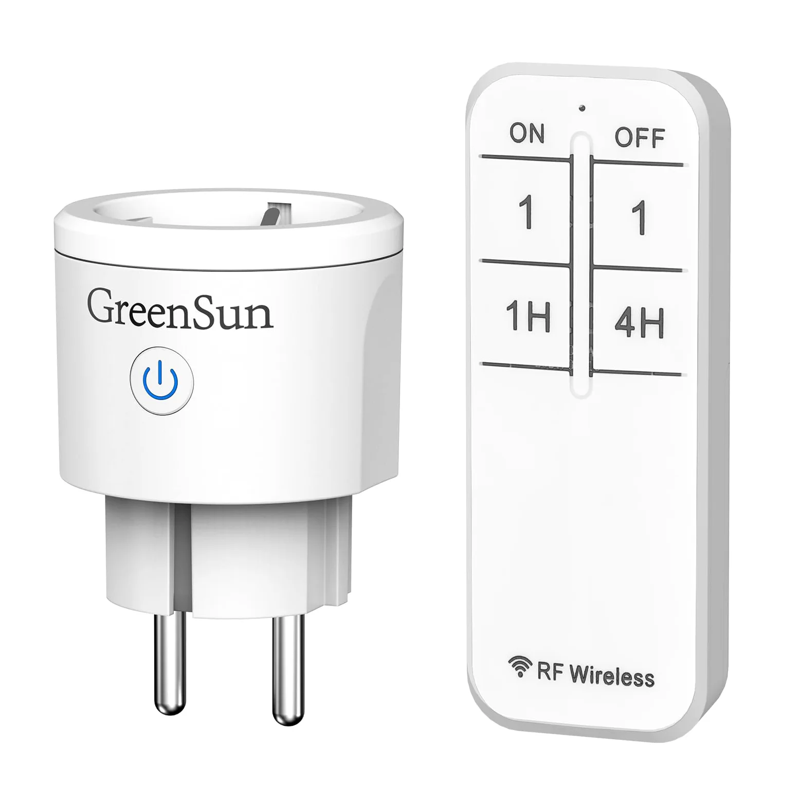 Enchufe con Mando a Distancia - GreenSun Enchufe Inteligente con Mando Interruptor Inalambrico Temporización 16A 3600W