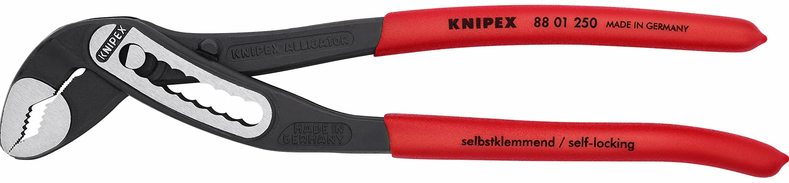KNIPEX Alligator Tenaza de agarre pico loro Mangos plasticos por inmersión antideslizantes 250 mm, 88 01 250