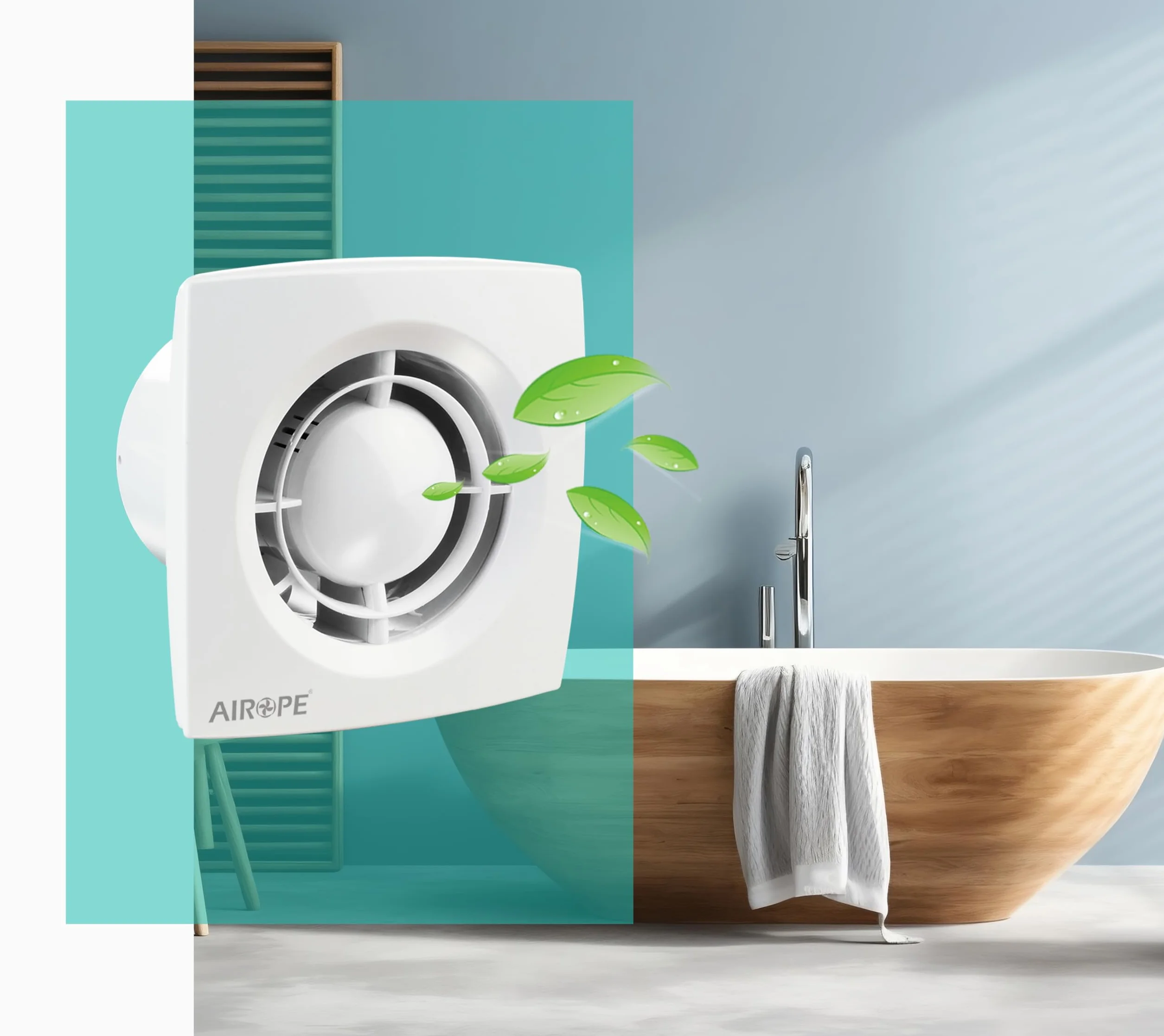 AC - 100 mm,Ventilador extractor de Baño aire, Silencioso con Válvula Anti Retorno,Ideal para Baño,Cocina,Inodoro,Bajo Consumo Energético,5 AÑOS de Garantía