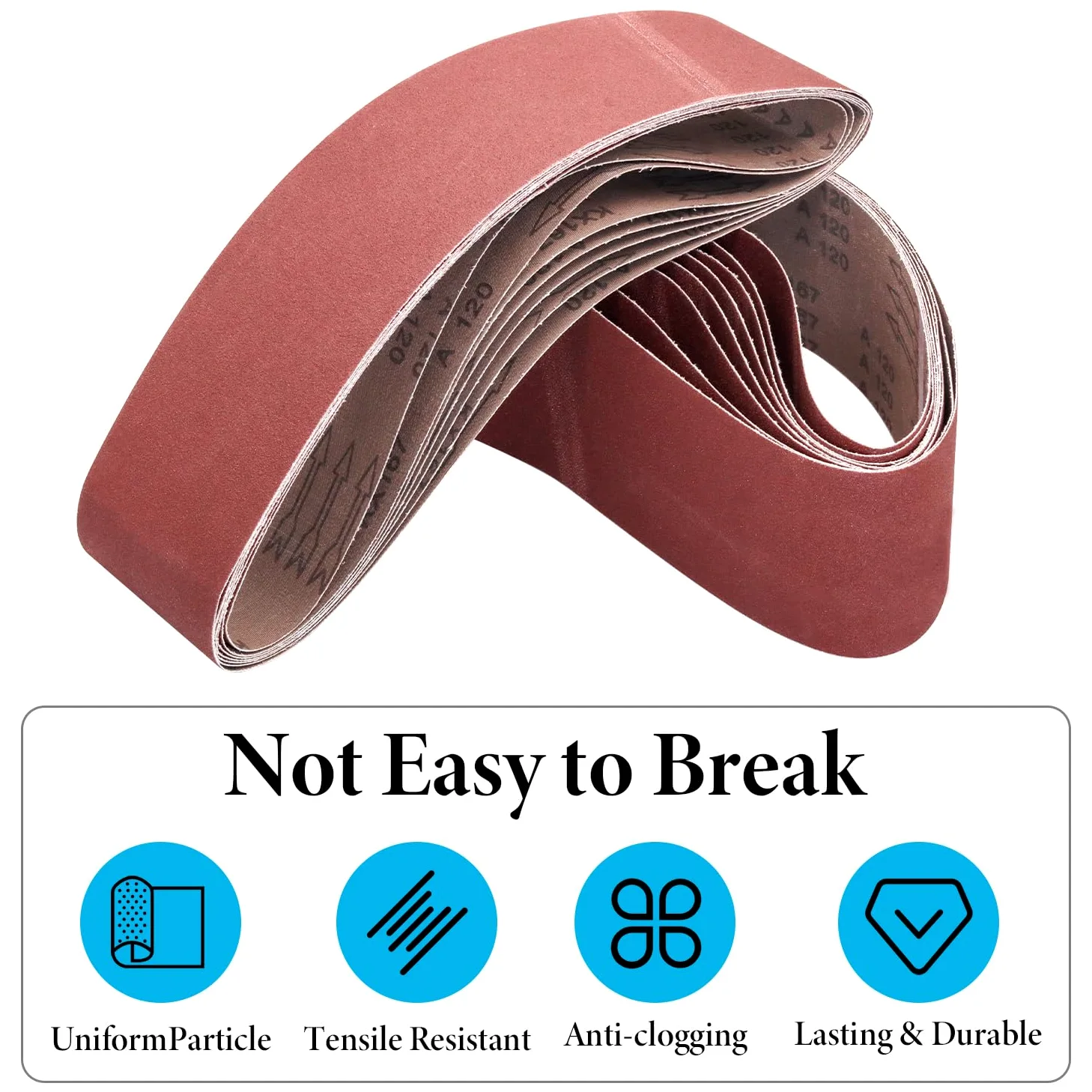 4 correas de lijado de 36, correa de lijado de óxido de aluminio de grano 120 para lijadora de banda, correa de lijadora de banda 4 x 36 para carpintería, paquete de 15 (4 x 36 pulgadas, grano 120)