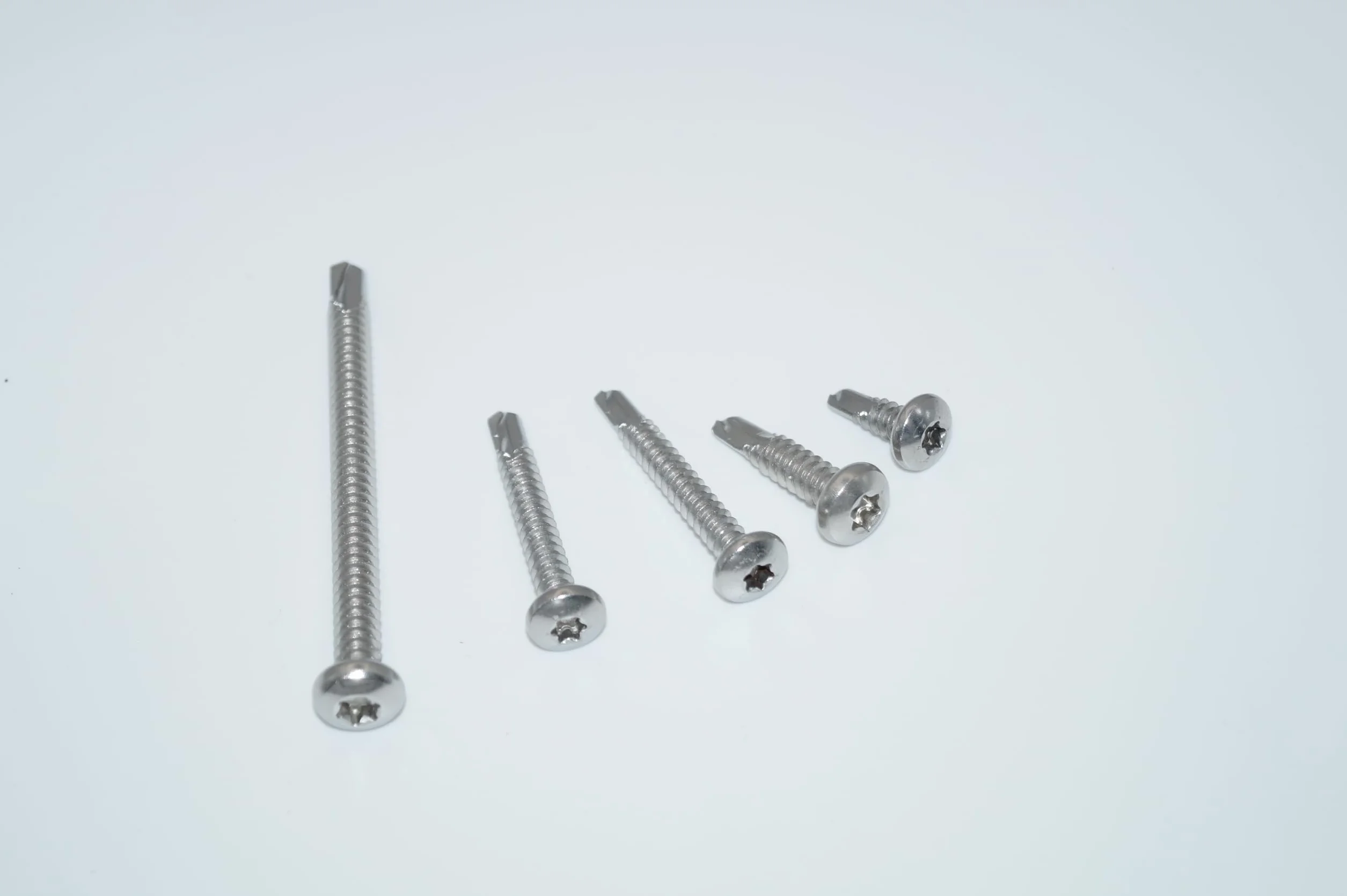 Tornillos de perforación 6,3 x 60, 20 unidades, tornillos de cabeza alomada TX – Forma M, acero inoxidable A2/V2A, tornillos autorroscantes DIN 7504/ISO 15480 – inoxidable