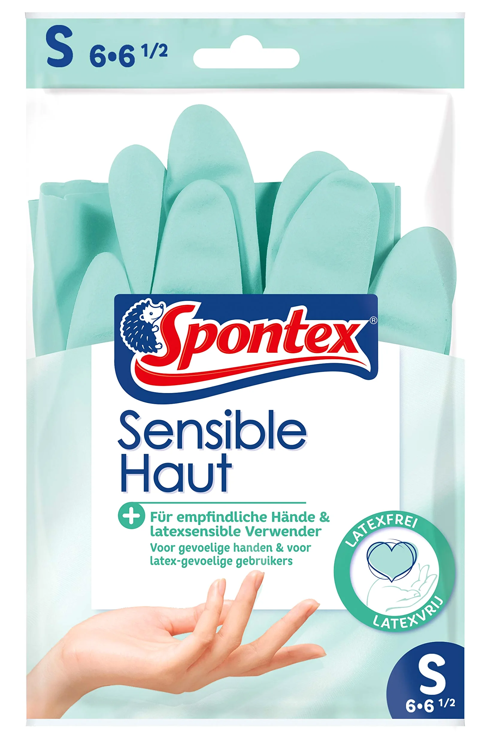 Spontex Piel Sensible - Los guantes de limpieza para la piel hechas de un material especial libre de látex, 1 set