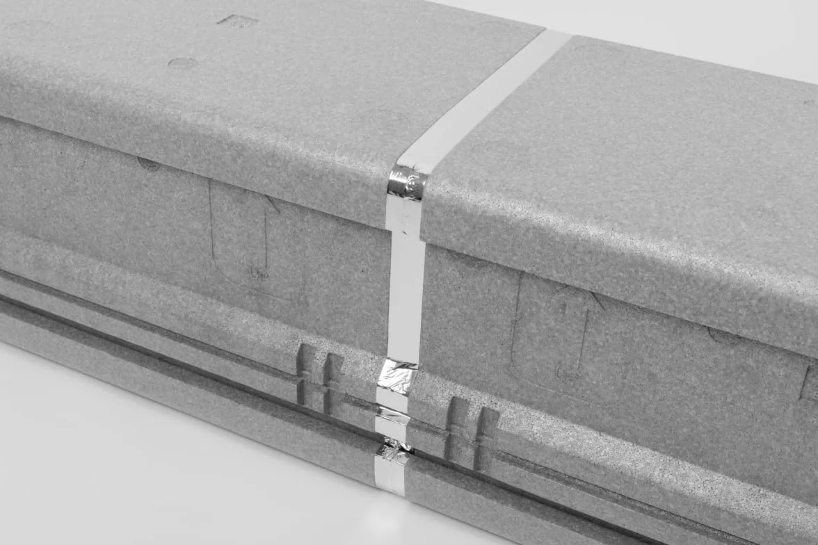 Schellenberg 66286 Aislante persiana para Caja persianas, 3 Paneles aislantes termicos 100 x 28,5 x 28 cm/ 15mm, Placas Aislamiento acustico, Simple conexión enchufable